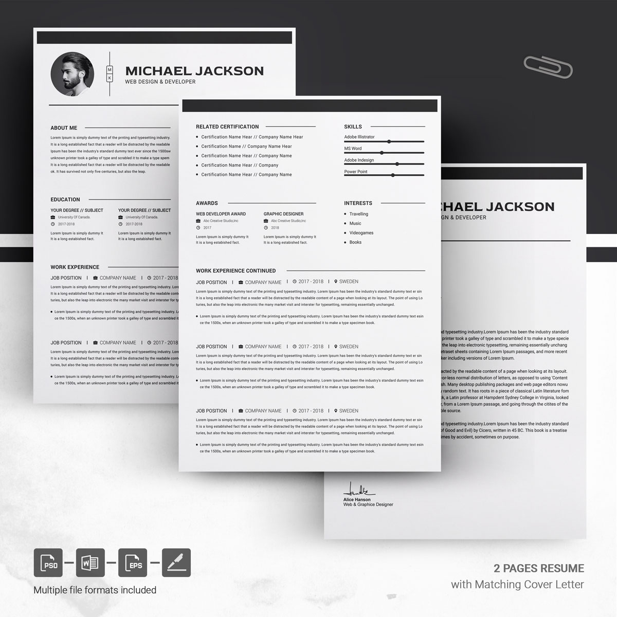 Download Резюме "Officer Resume Template" / Officer Resume Template - Резюме на тему графика resume template cv modern clean basic two page curriculum vitae creative microsoft word mac pages photoshop psd illustrator eps 1