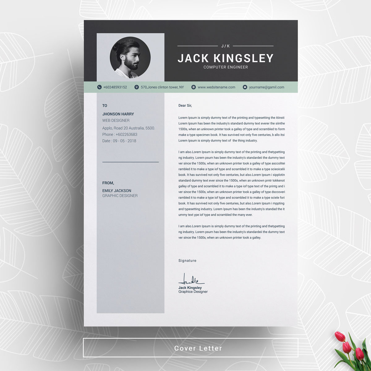 Download Резюме "Jack Kingsley Web Designer Resume Template" / Jack Kingsley Web Designer Resume Template - Резюме на тему графика modern resume professional creative design template word teacher templates simple clean two page free microsoft mac pages photoshop psd illustrator