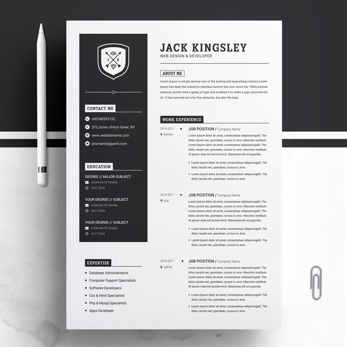 Download Резюме "Jack Kingsley Resume Template" / Jack Kingsley Resume Template - Резюме на тему графика resume template mac page 3 best clean cover letter creative curriculum vitae cv free modern design microsoft word pages photoshop