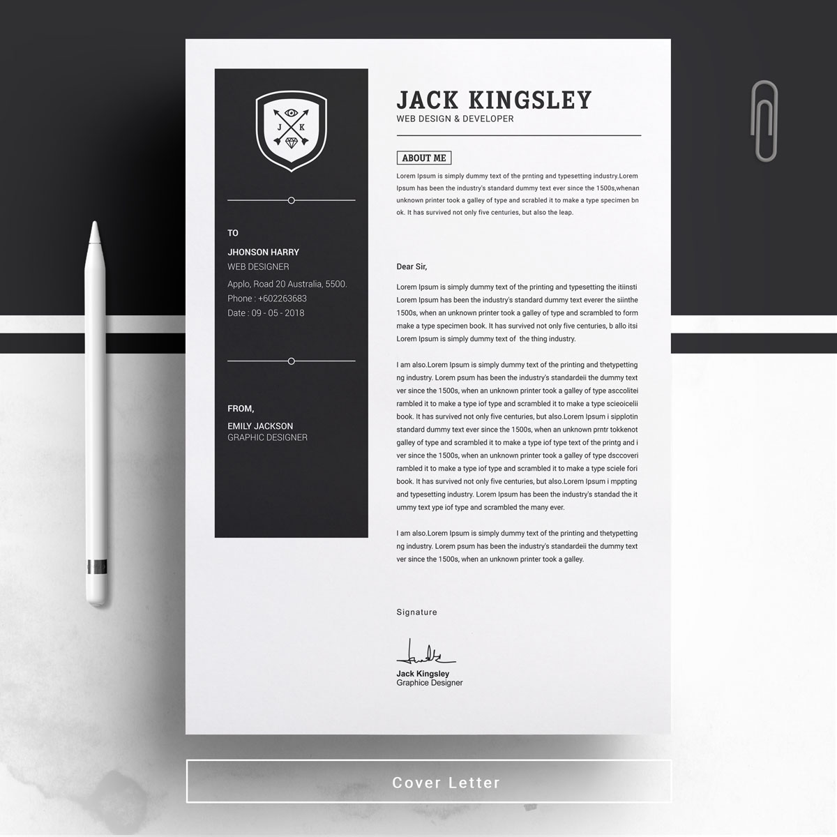 Download Резюме "Jack Kingsley Resume Template" / Jack Kingsley Resume Template - Резюме на тему графика resume template mac page 3 best clean cover letter creative curriculum vitae cv free modern design microsoft word pages photoshop