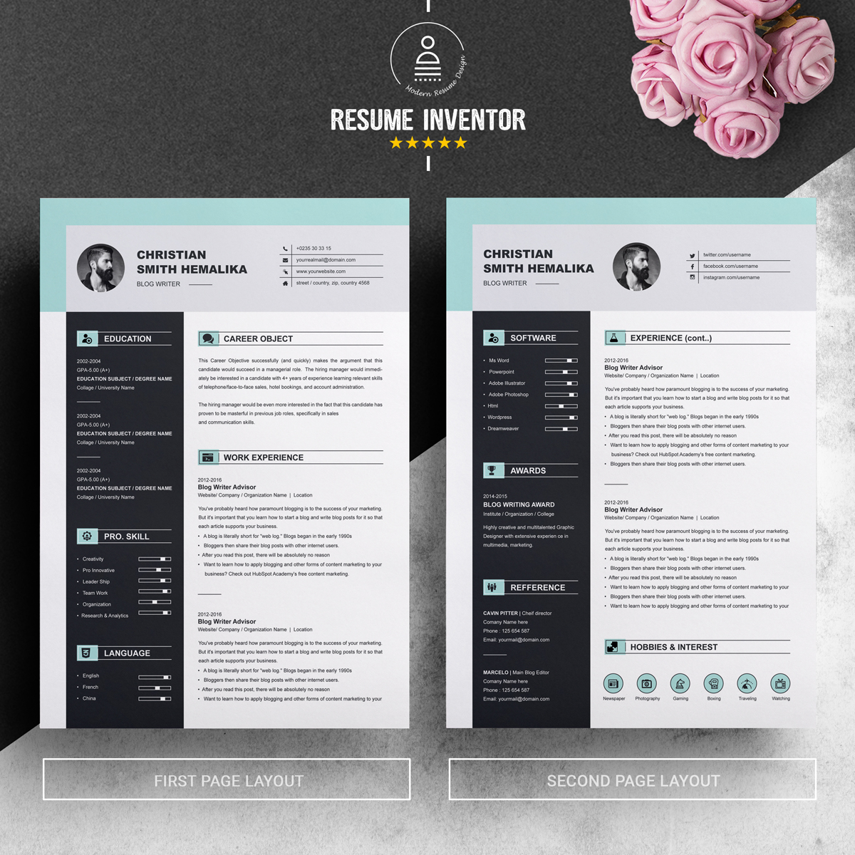 Download Резюме "Smith Resume Template" / Smith Resume Template - Резюме на тему графика resume template mac page 3 best clean cover letter creative curriculum vitae cv free modern design microsoft word pages photoshop