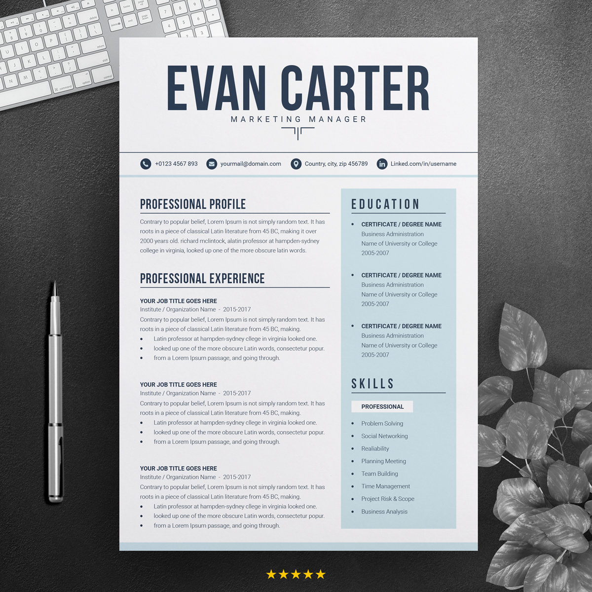 Download Резюме "Evan Resume Template" / Evan Resume Template - Резюме на тему графика resume template mac page 3 best clean cover letter creative curriculum vitae cv free modern design microsoft word pages photoshop
