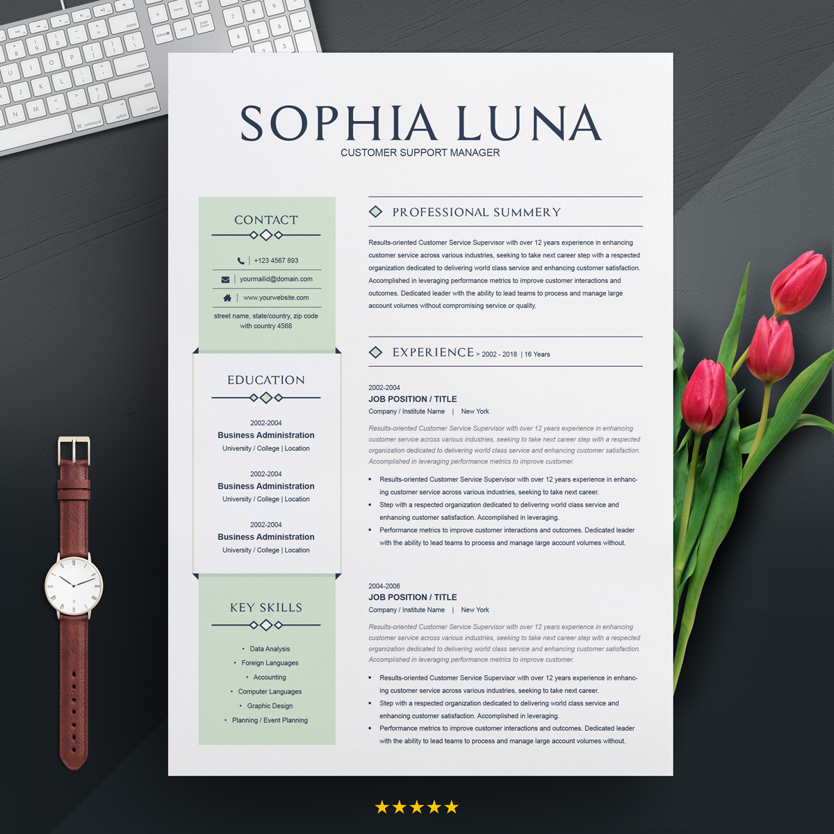 Download Резюме "Sophia Luna Resume Template" / Sophia Luna Resume Template - Резюме на тему графика resume template mac page 3 best clean cover letter creative curriculum vitae cv free modern design microsoft word pages photoshop