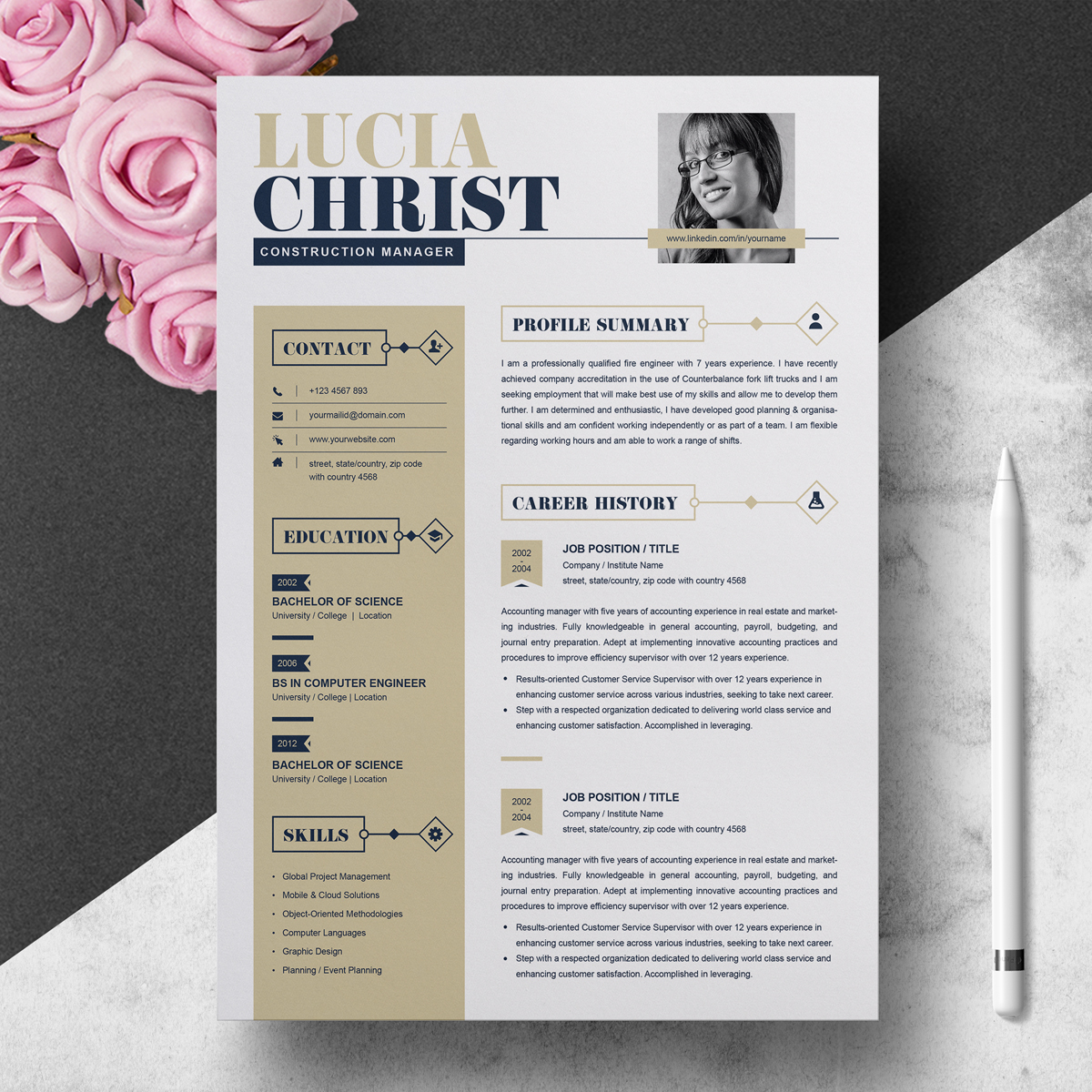 Download Резюме "Lucia Resume Template" / Lucia Resume Template - Резюме на тему графика resume template mac page 3 best clean cover letter creative curriculum vitae cv free modern design microsoft word pages photoshop