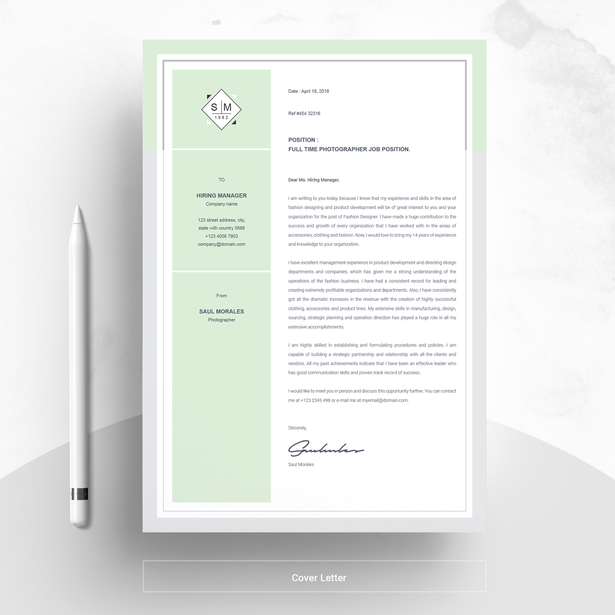 Download Резюме "Saul Morales Resume Template" / Saul Morales Resume Template - Резюме на тему графика resume template cv curriculum vitae modern clean word microsoft a4 us letter monochrome minimal diy teacher creative professional feminine