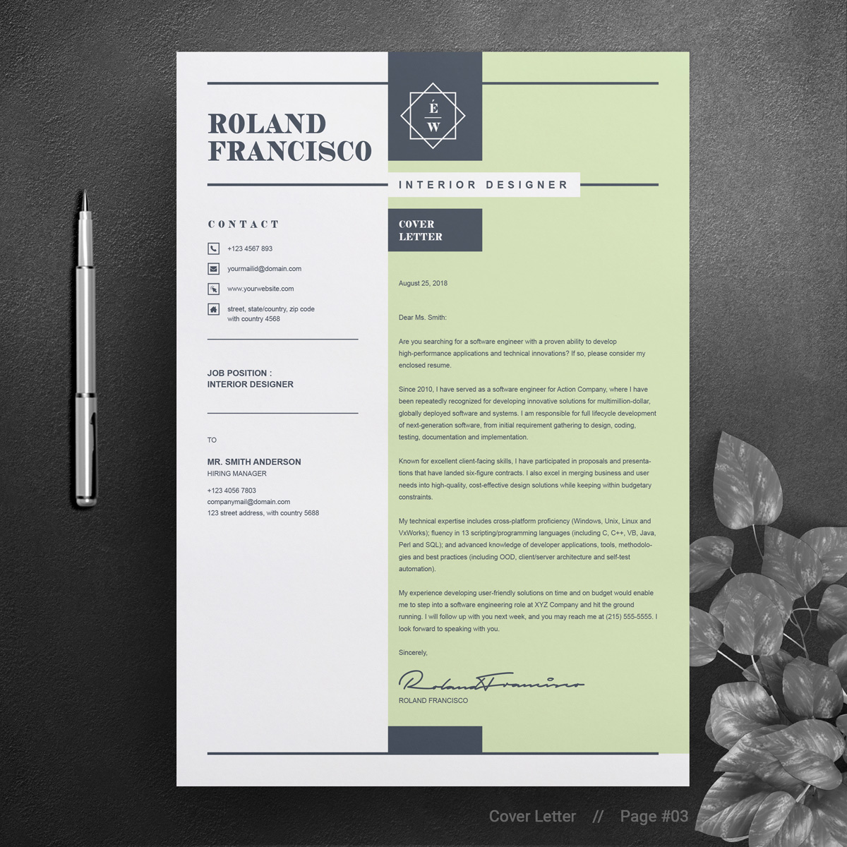 Download Резюме "Roland Resume Template" / Roland Resume Template - Резюме на тему графика resume template black cv and white professional curriculum vitae with photo word free microsoft mac pages photoshop psd illustrator eps