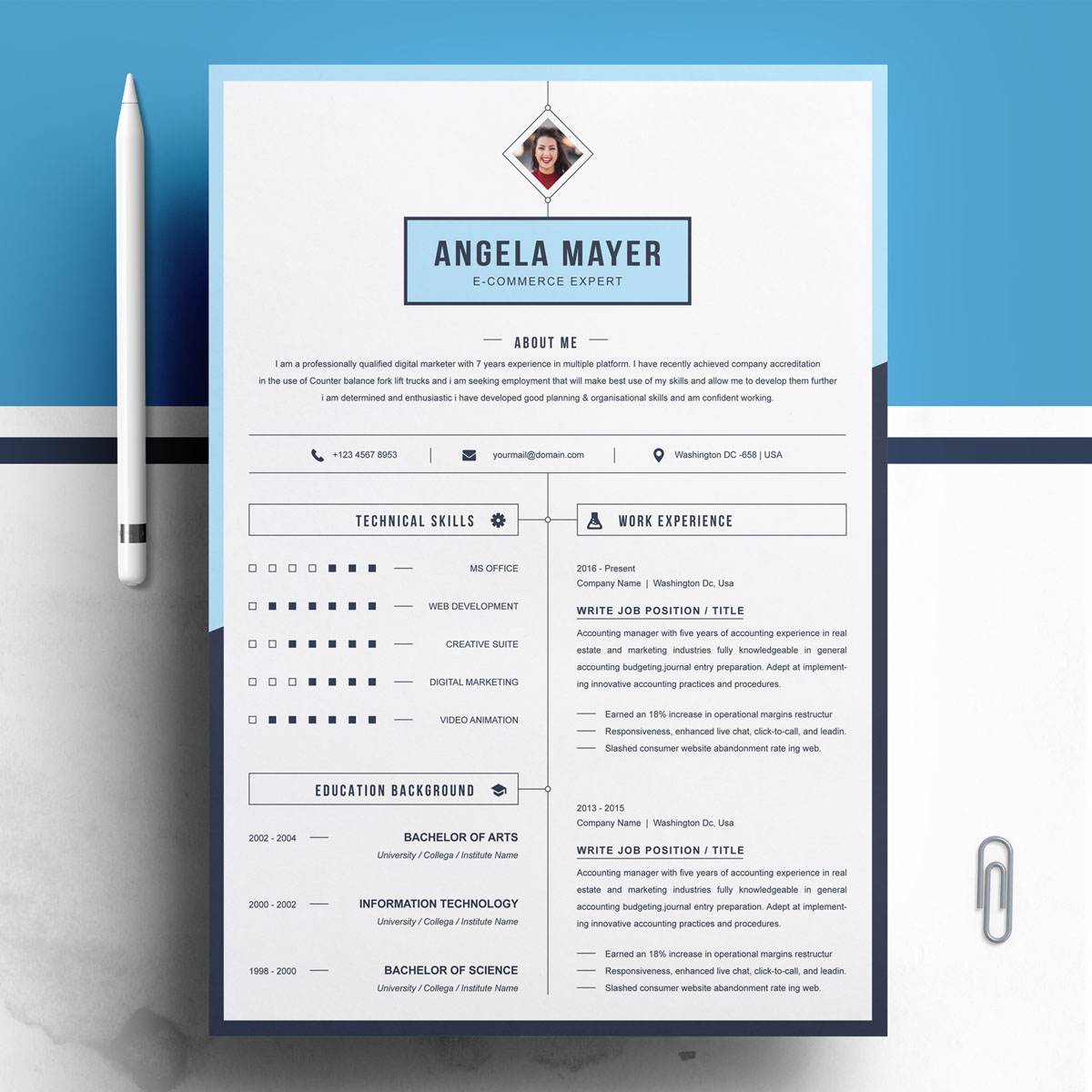angela mayer resume template real estate modern resume designs