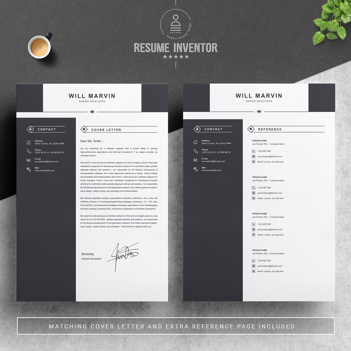 Download Резюме "Will Resume Template" / Will Resume Template - Резюме на тему графика resume 2 page clean cv cover letter design template illustrator eps mac pages microsoft word modern photoshop psd professional