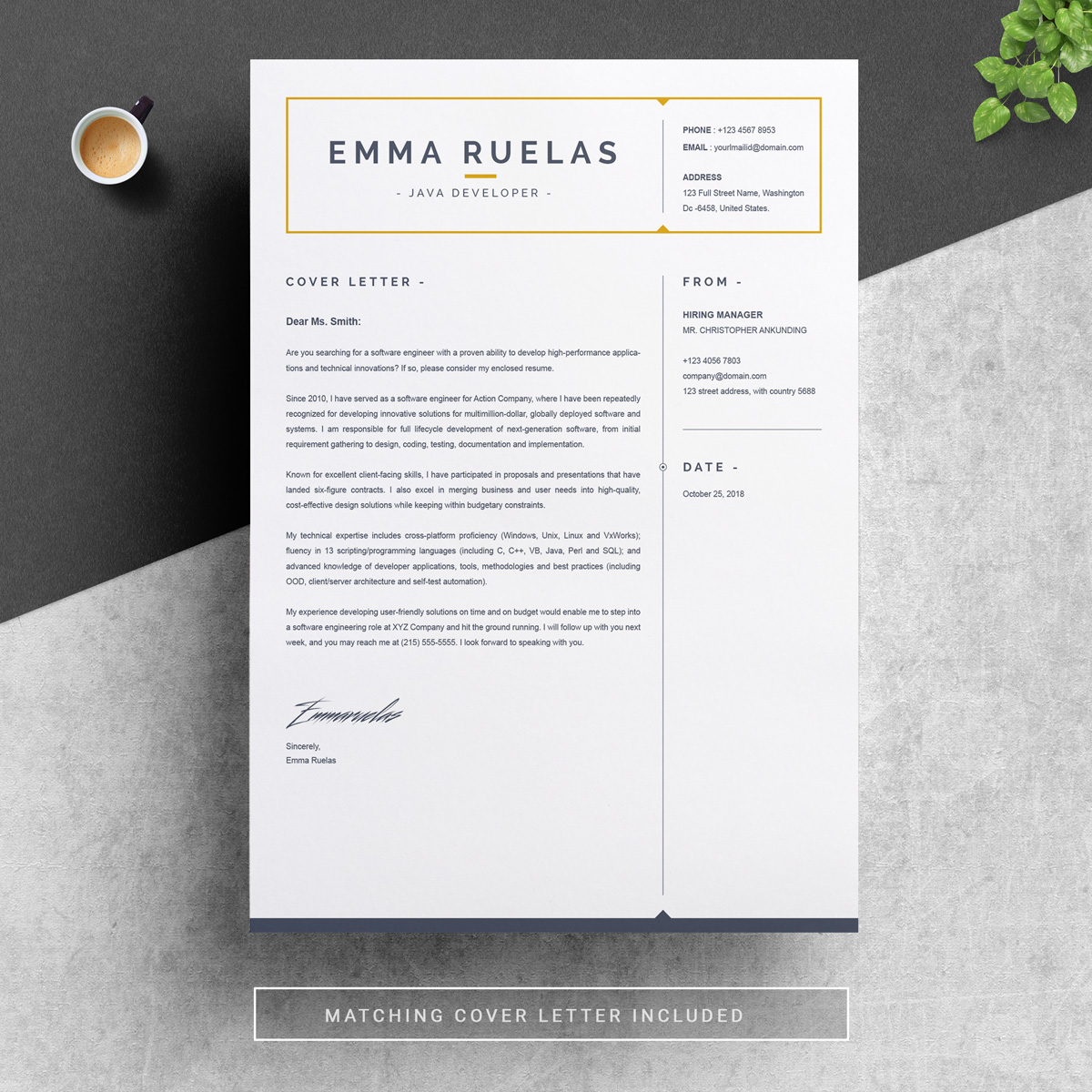 Download Резюме "Emma Resume Template" / Emma Resume Template - Резюме на тему графика 01. multi page resume main (source) files. 02. 4 file formats (ms word docx photoshop psd illustrator eps iwork apple