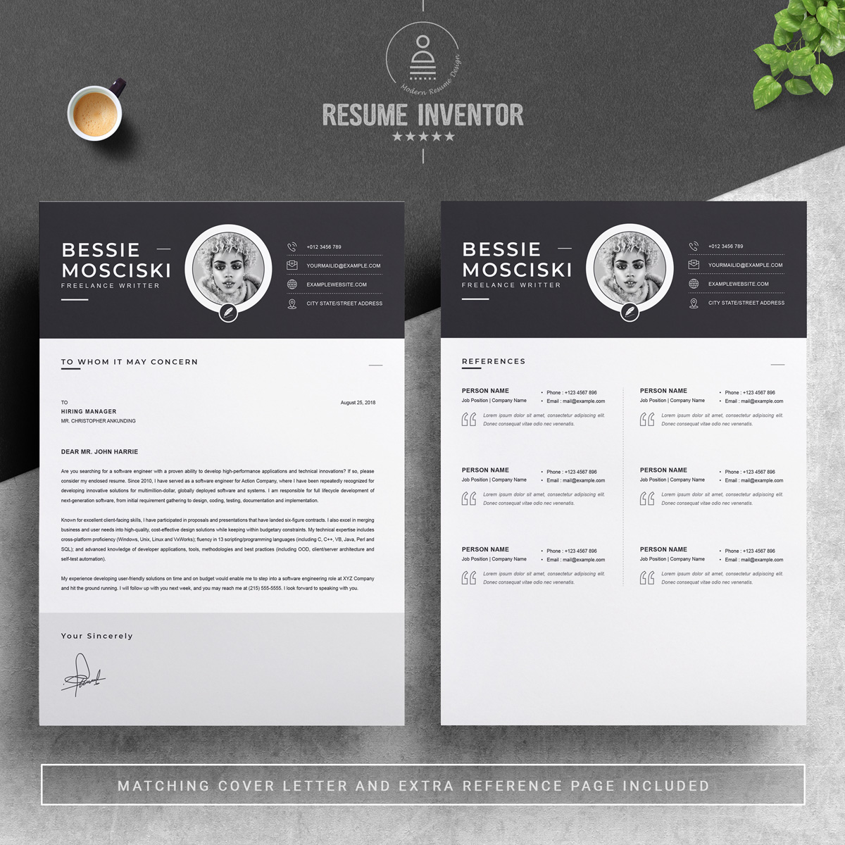 Download Резюме "Princess Resume Template" / Princess Resume Template - Резюме на тему графика 1 page cv resume 2 3 apple clean cover letter curriculum vitae template illustrator eps mac pages microsoft word minimal
