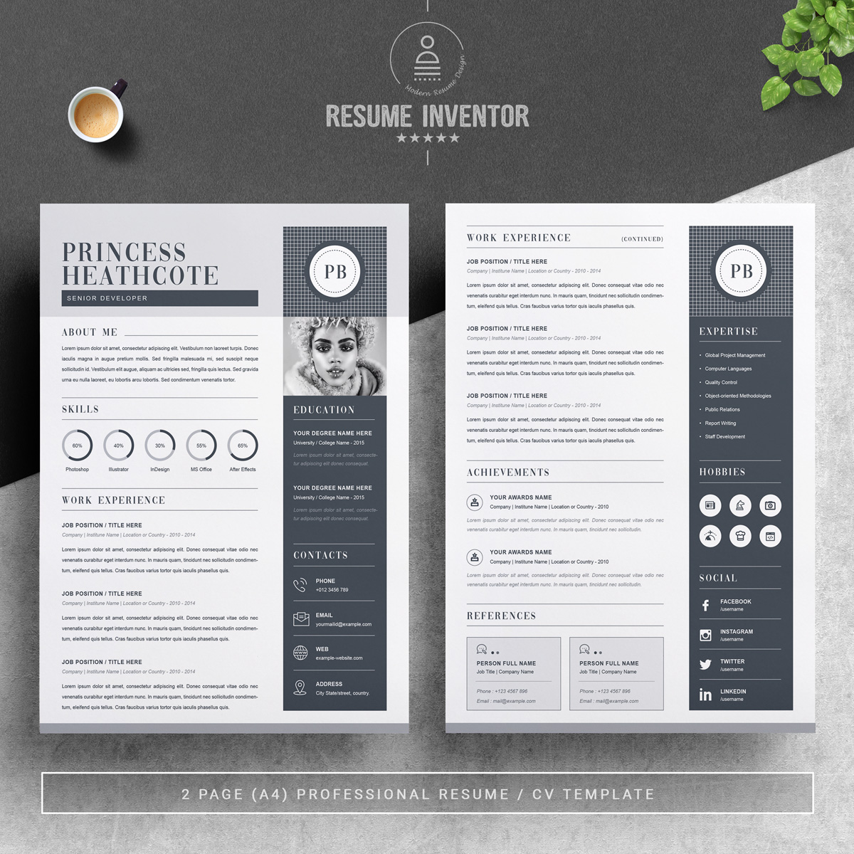 Download Резюме "Princess Resume Template" / Princess Resume Template - Резюме на тему графика 01. multi page resume main (source) files. 02. 4 file formats (ms word docx photoshop psd illustrator eps iwork apple