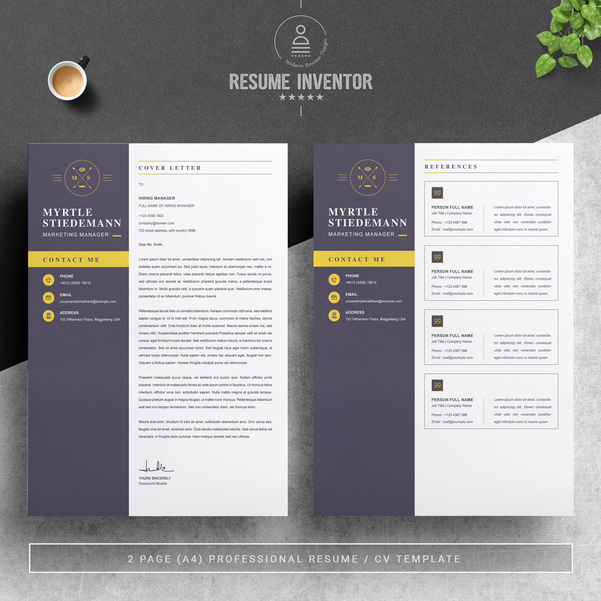 Download Резюме "Myrtle Resume Template" / Myrtle Resume Template - Резюме на тему графика resume cv wordresume clean professional resume black template design template illustrator eps mac pages microsoft word modern photoshop psd professional