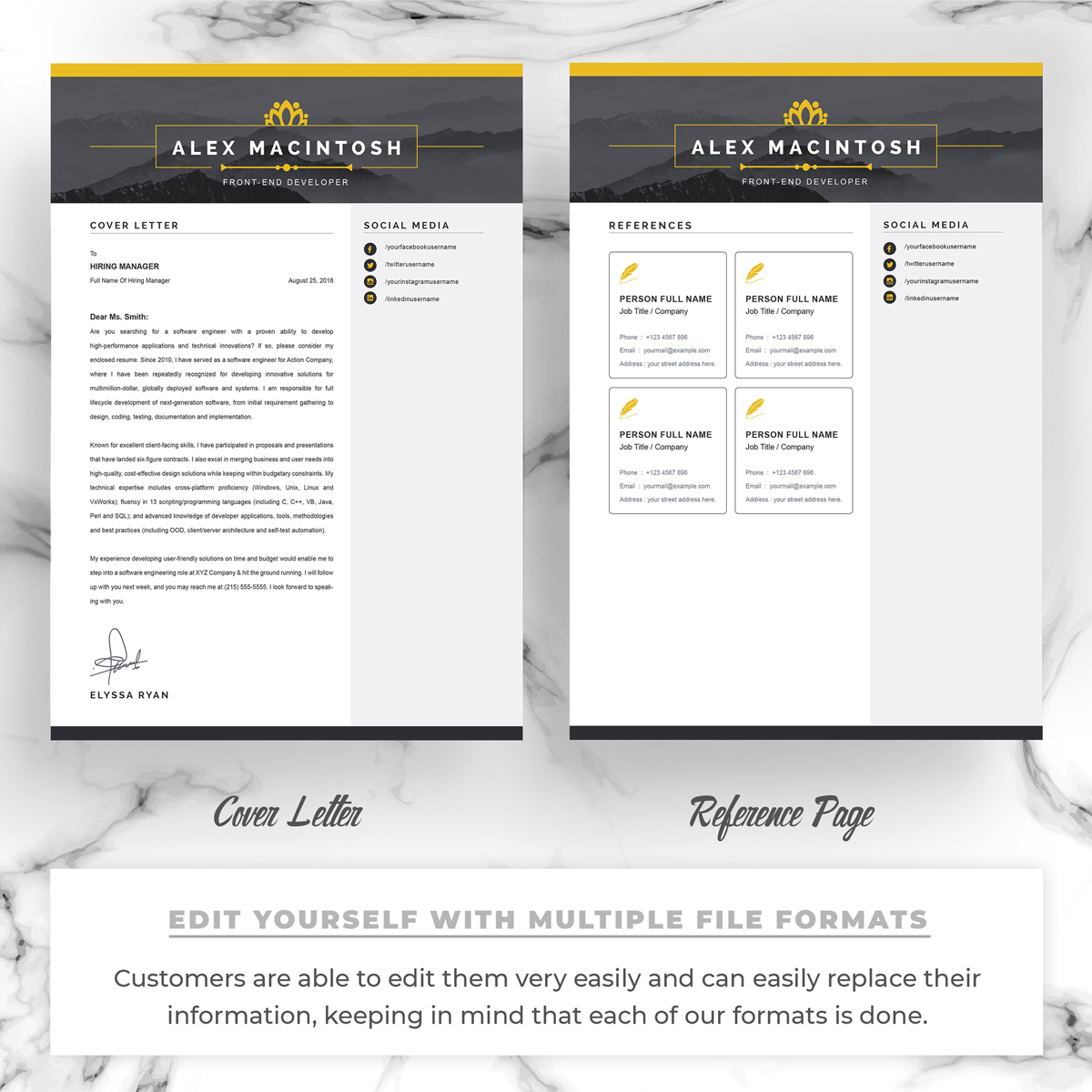 Download Резюме "Alex Resume Template" / Alex Resume Template - Резюме на тему графика clean cv resume creative curriculum vita template free professional word