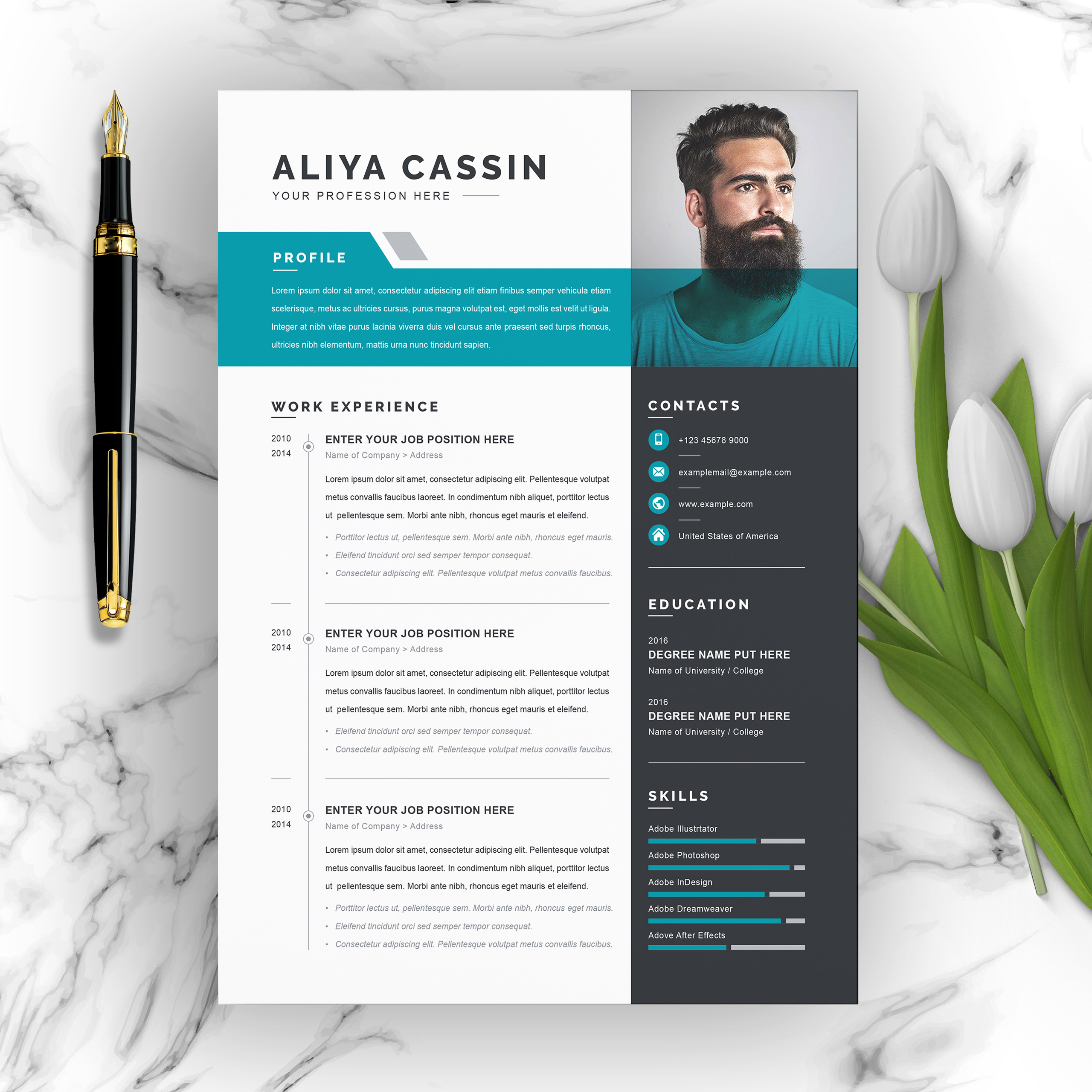 50 Creative Modern And Trendy Resume Templates For Designers EntheosWeb