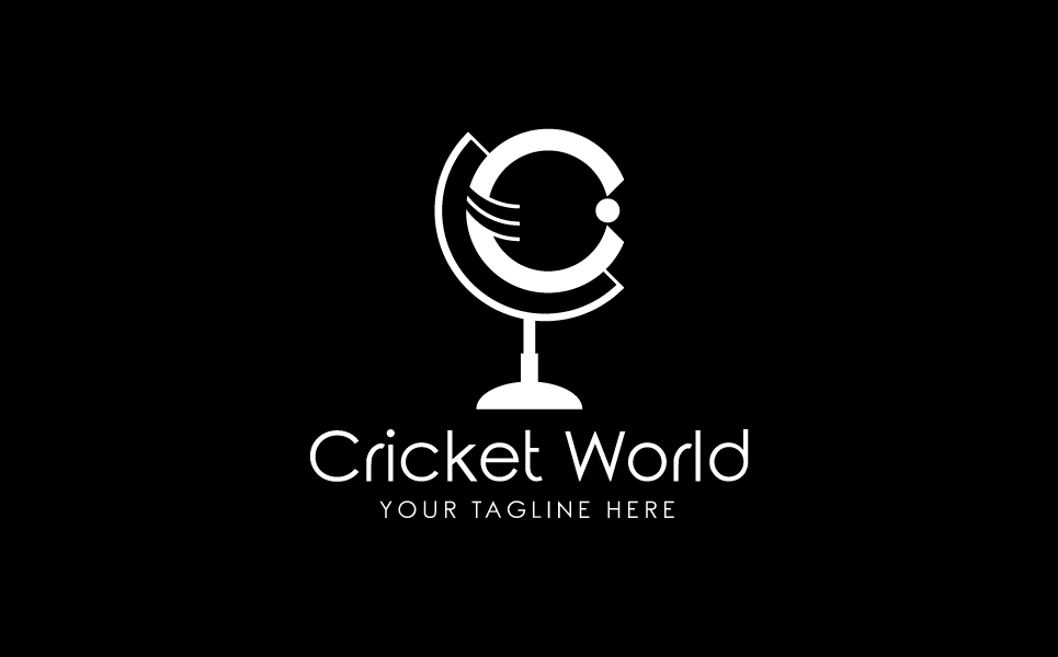 Download Шаблон логотипа "Cricket World Logo Template" / Cricket World Logo Template - Шаблон логотипа на тему графика cricket world cup bat ball t20 win golden stand resumehill logo template adobe vector editable eps designlimb graphiclimb psd club