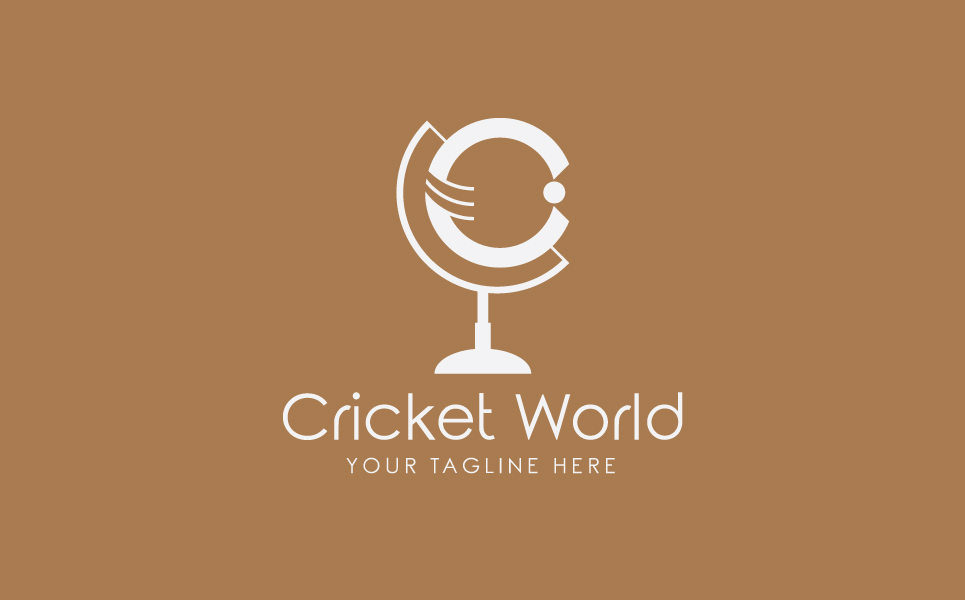 Download Шаблон логотипа "Cricket World Logo Template" / Cricket World Logo Template - Шаблон логотипа на тему графика cricket world cup bat ball t20 win golden stand resumehill logo template adobe vector editable eps designlimb graphiclimb psd club