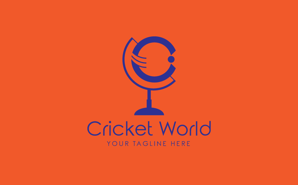 Download Шаблон логотипа "Cricket World Logo Template" / Cricket World Logo Template - Шаблон логотипа на тему графика cricket world cup bat ball t20 win golden stand resumehill logo template adobe vector editable eps designlimb graphiclimb psd club