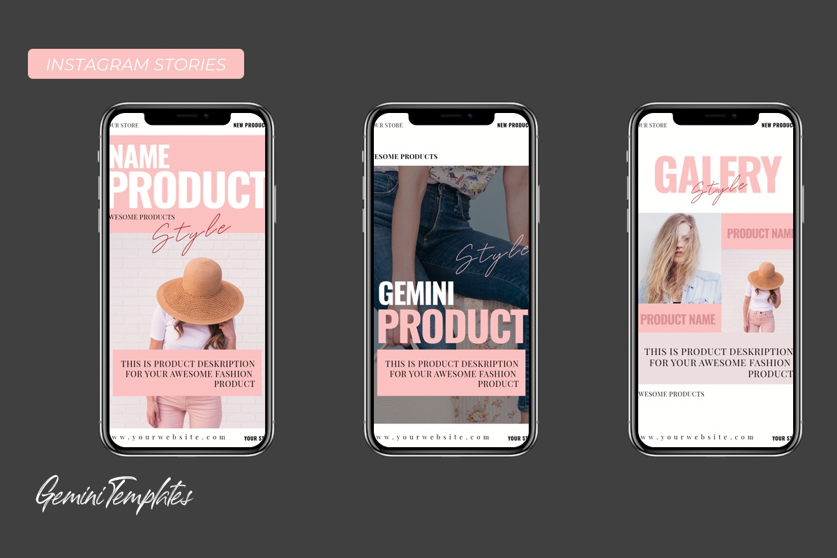 Download Шаблон для соцсетей "Gemini Instagram Stories Social Media Template" / Gemini Instagram Stories Social Media Template - Шаблон для соцсетей на тему графика photoshop stories instagram social media modern elegant minimal startup model templates photos galery shop psd facebook clean timeline