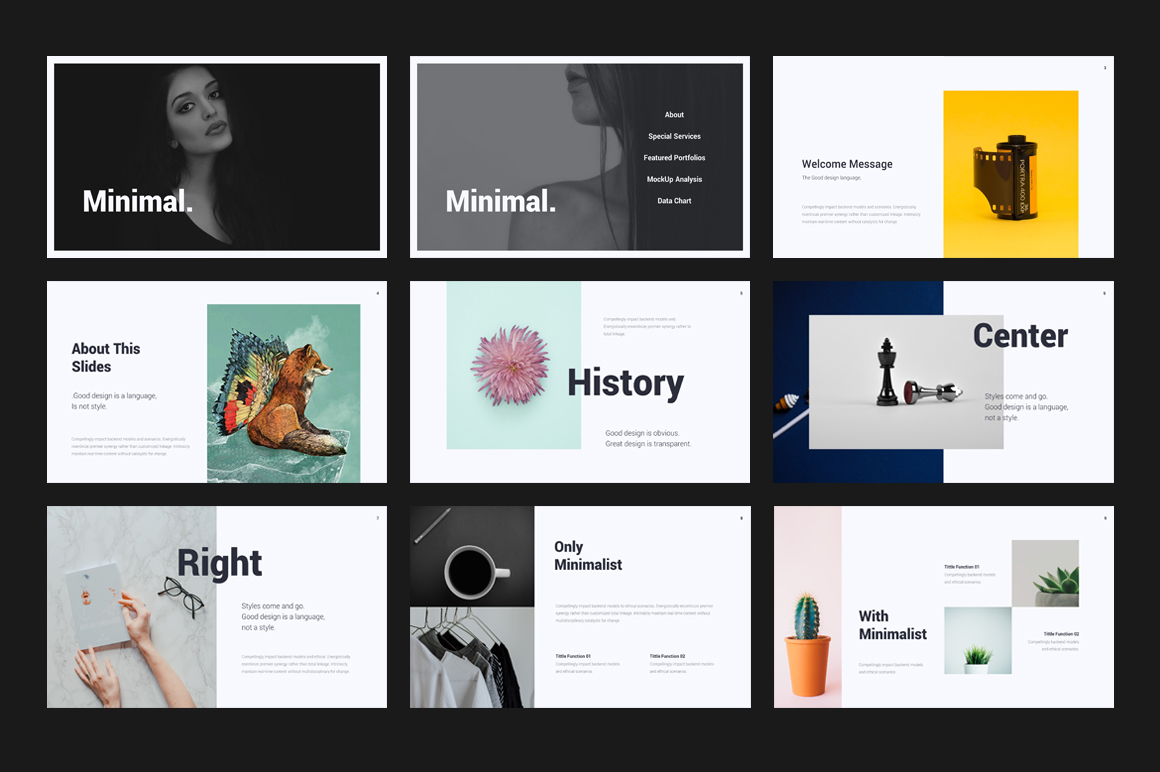 Creative Minimal Presentation PowerPoint Template