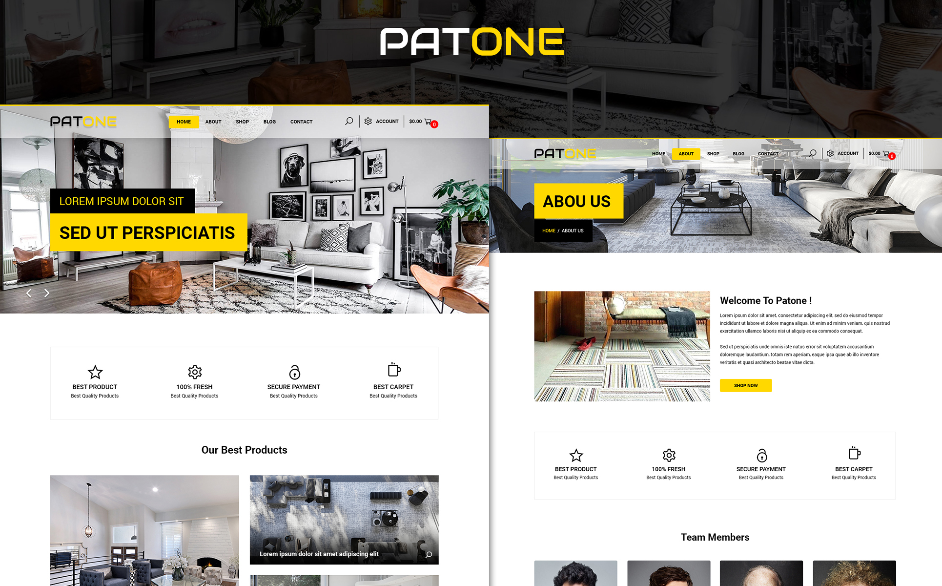 Patone - Carpet Store PSD Template