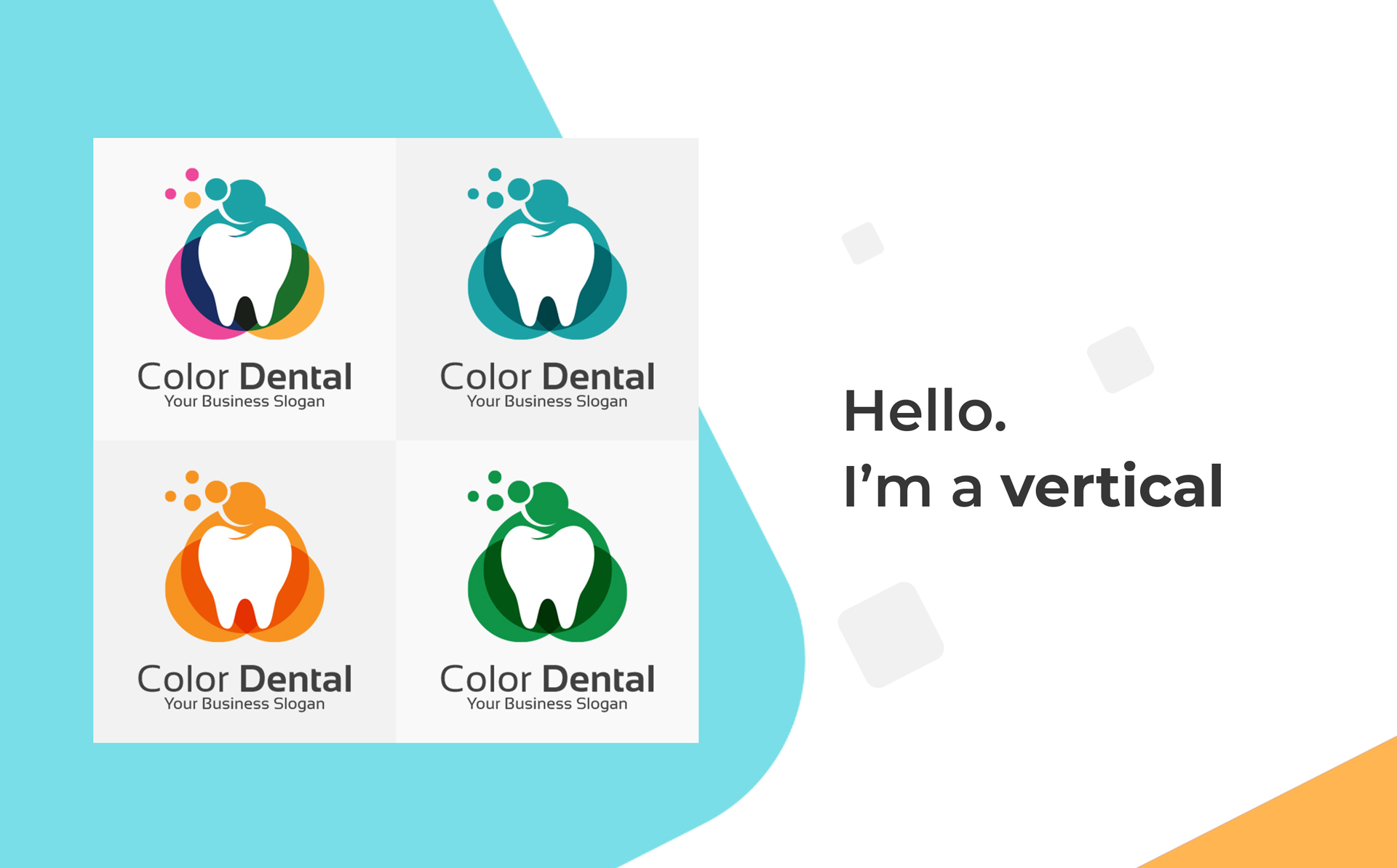 Download Шаблон логотипа "Color Dental Logo Template" / Color Dental Logo Template - Шаблон логотипа на тему графика logo dental care clinic dentist template design dentistry doctor medical medicine hospital vector dermatology healthy implant tooth branding identity family