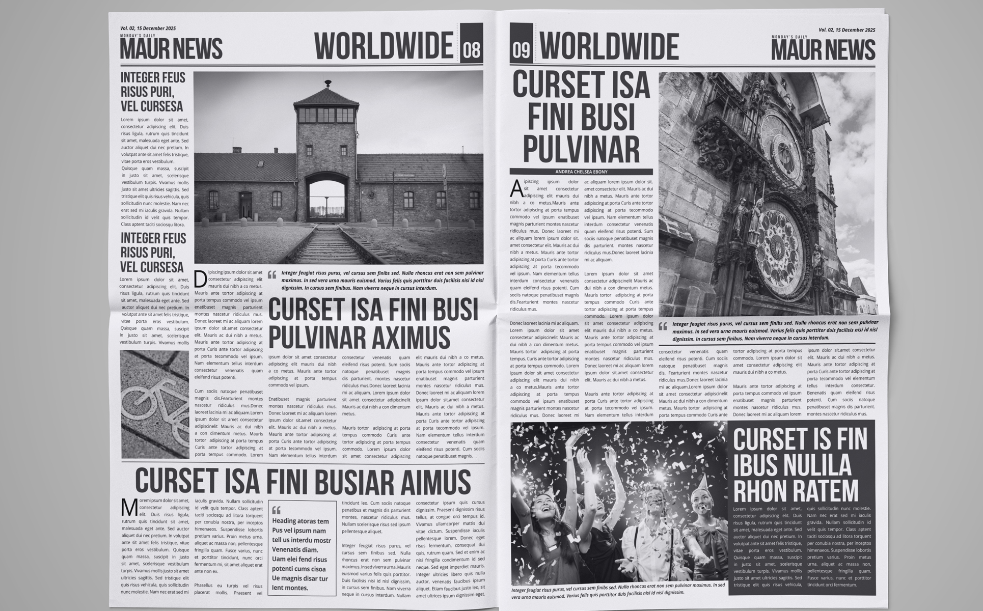 Download Фирменный стиль "Newsvibe - 16 Page Newspaper Design - Corporate Identity Template" / Newsvibe - 16 Page Newspaper Design - Corporate Identity Template - Фирменный стиль на тему графика 16page newspaper newsletter business buy corporate daily weekly education graphic design indesign jurnalist modern monthly bundle small study template youth