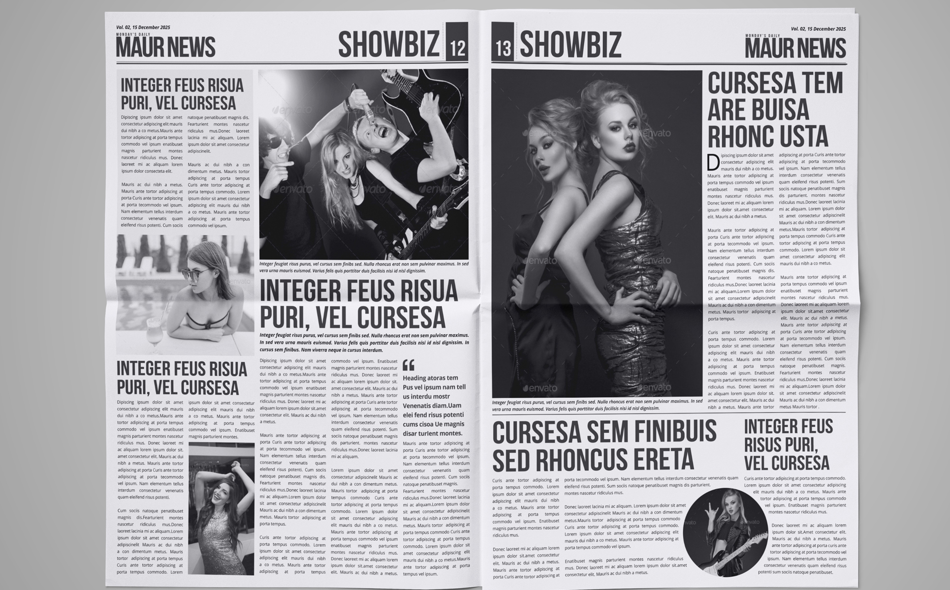 Download Фирменный стиль "Newsvibe - 16 Page Newspaper Design - Corporate Identity Template" / Newsvibe - 16 Page Newspaper Design - Corporate Identity Template - Фирменный стиль на тему графика 16page newspaper newsletter business buy corporate daily weekly education graphic design indesign jurnalist modern monthly bundle small study template youth