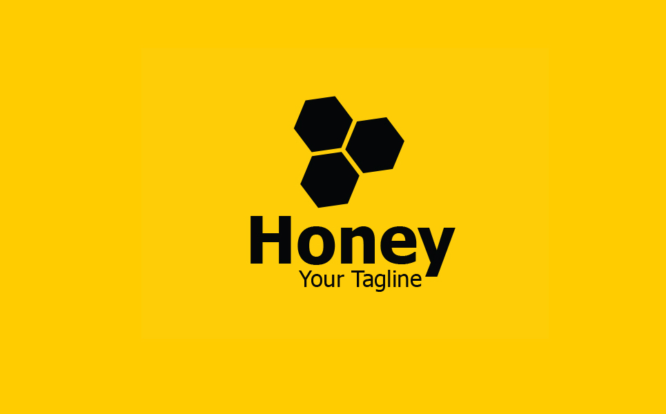 Download Шаблон логотипа "Honey Logo Template" / Honey Logo Template - Шаблон логотипа на тему графика honey logo hee best logos