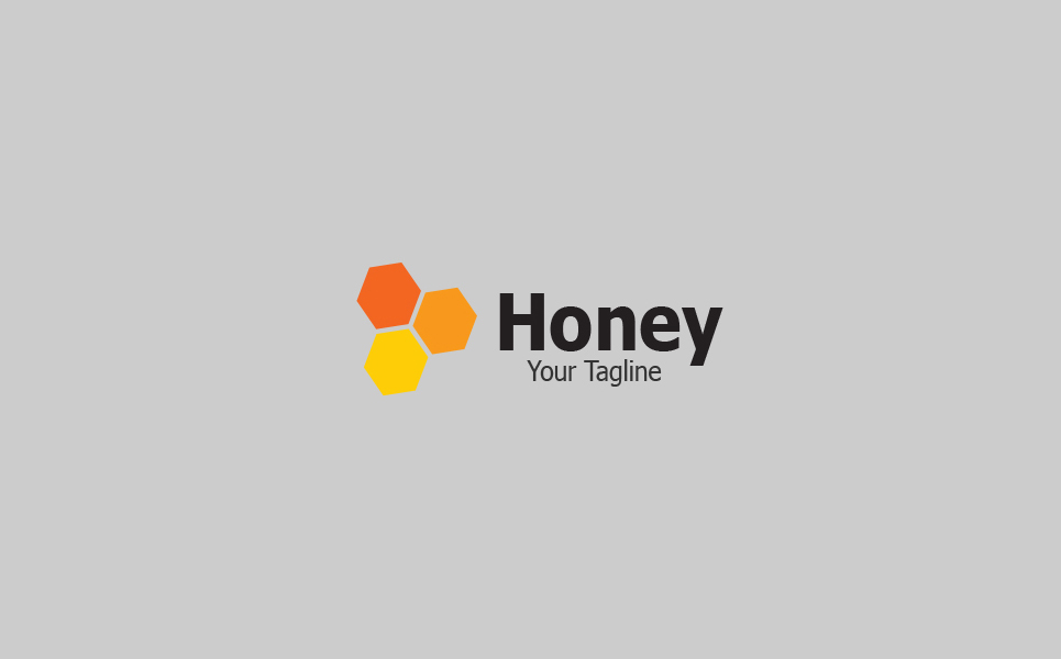 Download Шаблон логотипа "Honey Logo Template" / Honey Logo Template - Шаблон логотипа на тему графика honey logo hee best logos