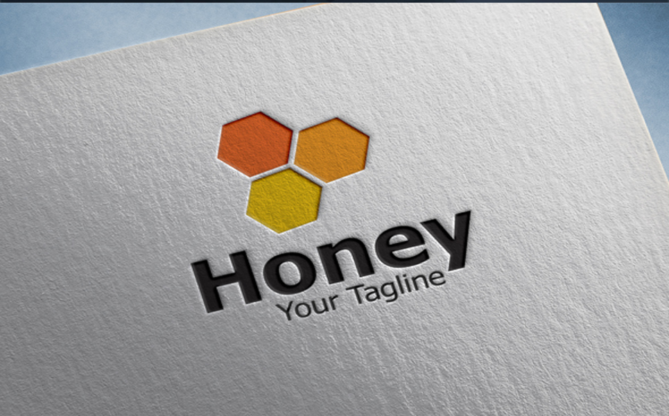 Download Шаблон логотипа "Honey Logo Template" / Honey Logo Template - Шаблон логотипа на тему графика honey logo hee best logos