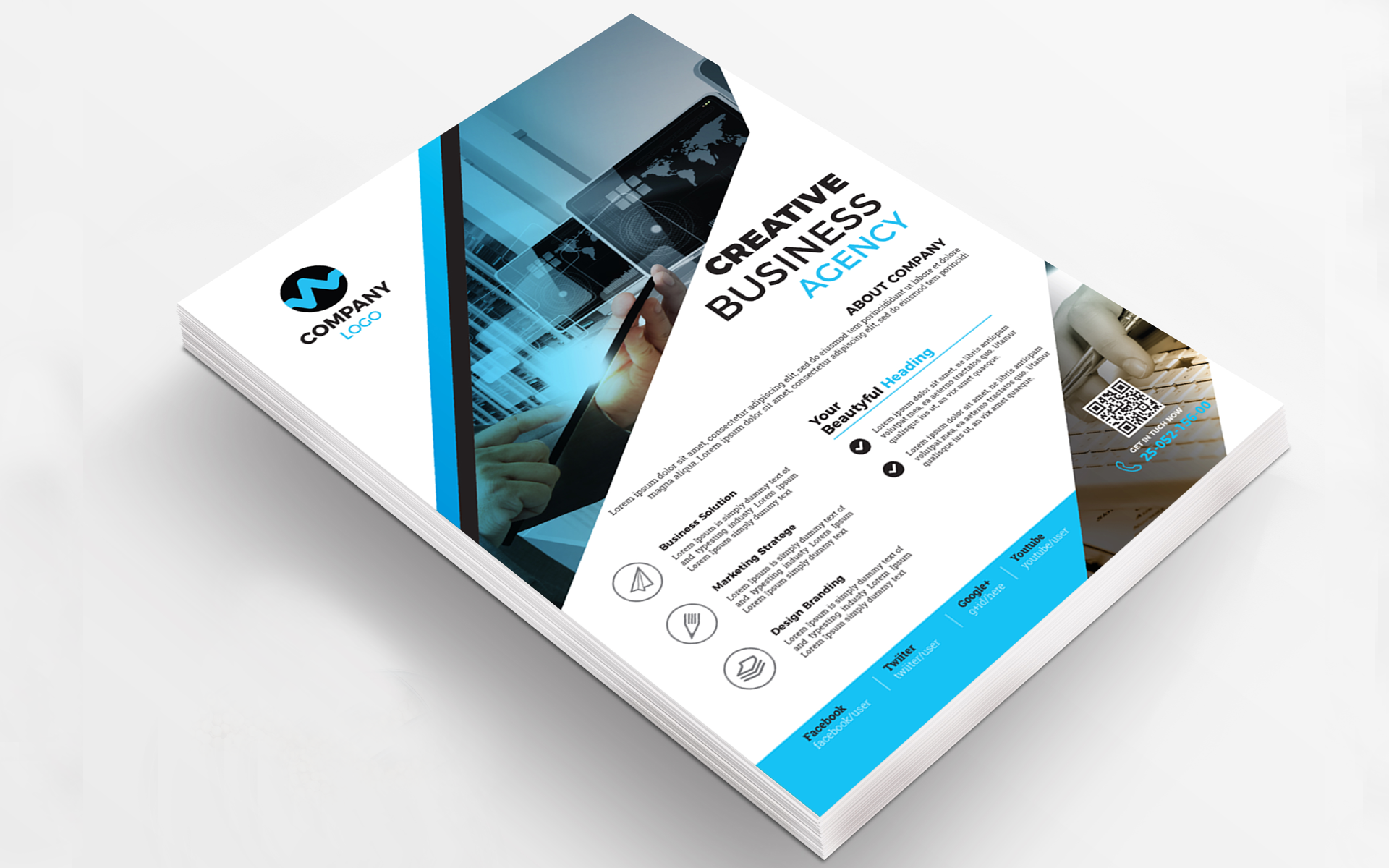 Download Фирменный стиль "Creative Business  Inspires - Corporate Identity Template" / Creative Business  Inspires - Corporate Identity Template - Фирменный стиль на тему графика agency brochure business company corporate creative flyer marketing abstract art artistic blue building computer graph graphic green hi-quality id kit