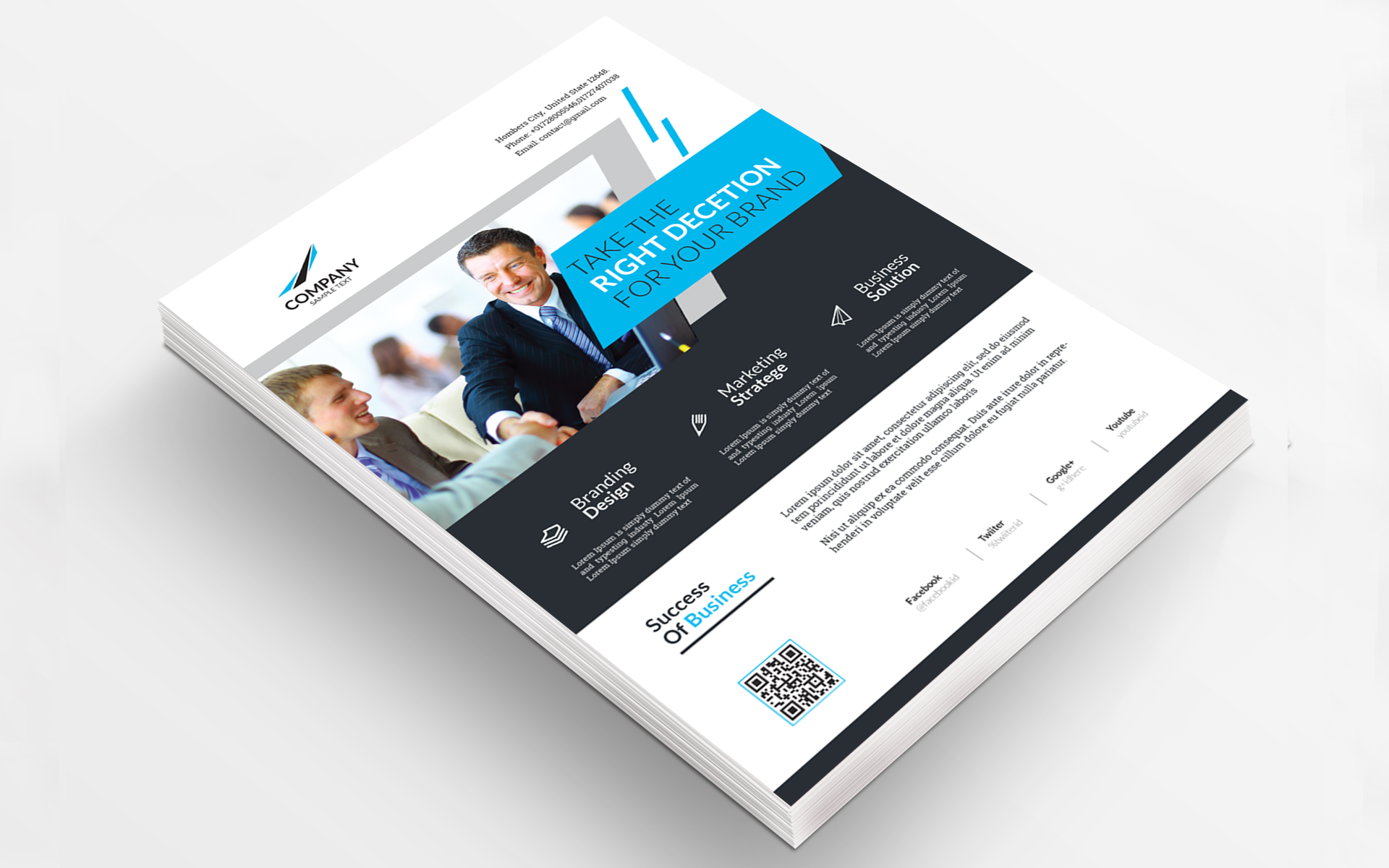 Download Фирменный стиль "Brand Decision Flyer - Corporate Identity Template" / Brand Decision Flyer - Corporate Identity Template - Фирменный стиль на тему графика agency brochure business company corporate creative flyer marketing abstract art artistic blue building computer graph graphic green hi-quality id kit