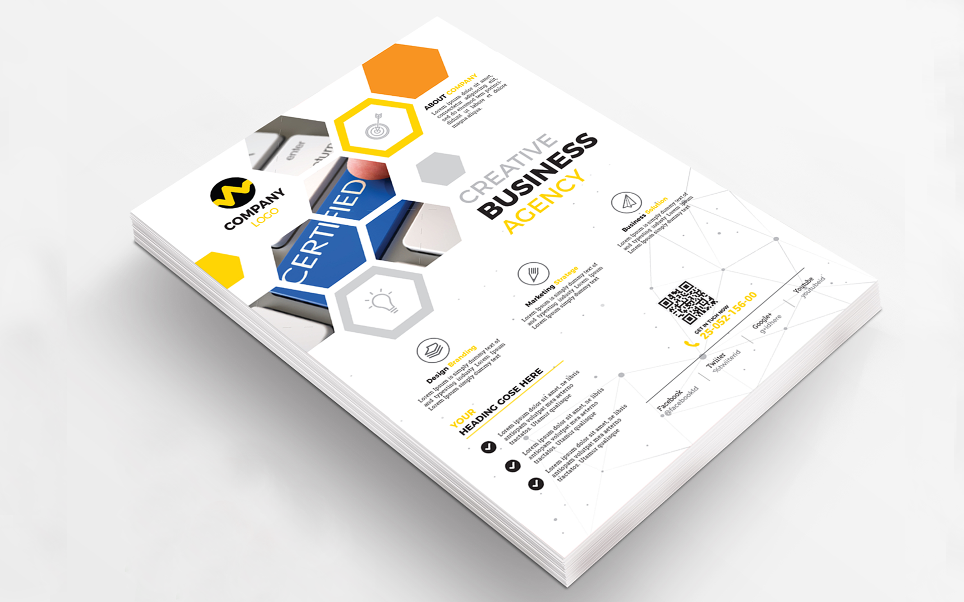Download Фирменный стиль "Corporate Business PSD Flyer - Corporate Identity Template" / Corporate Business PSD Flyer - Corporate Identity Template - Фирменный стиль на тему графика agency brochure business company corporate creative flyer marketing abstract art artistic blue building computer graph graphic green hi-quality id kit