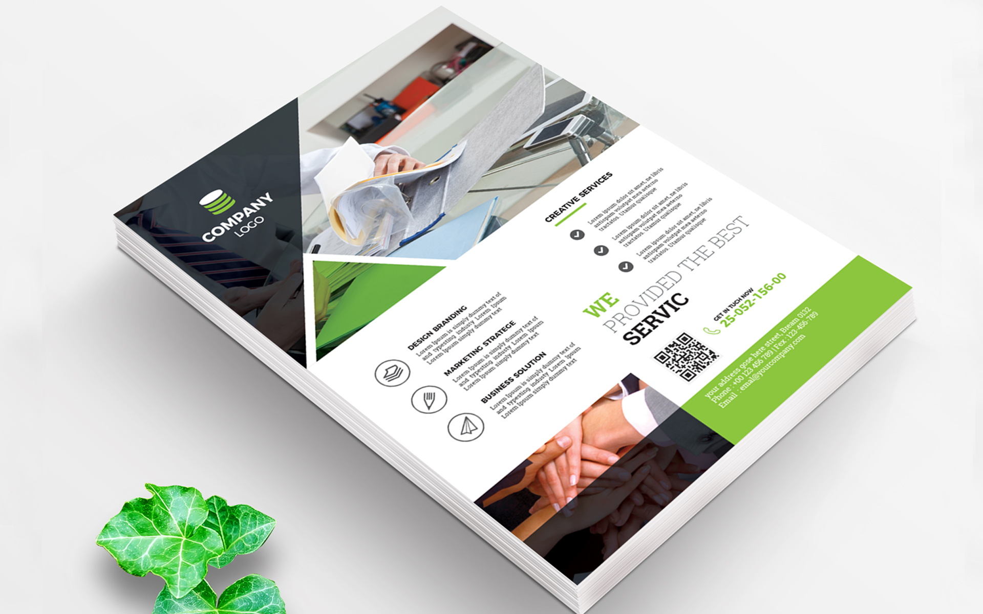 Download Фирменный стиль "Creative Inspires PSD Flyer - Corporate Identity Template" / Creative Inspires PSD Flyer - Corporate Identity Template - Фирменный стиль на тему графика agency brochure business company corporate creative flyer marketing abstract art artistic blue building computer graph graphic green hi-quality id kit