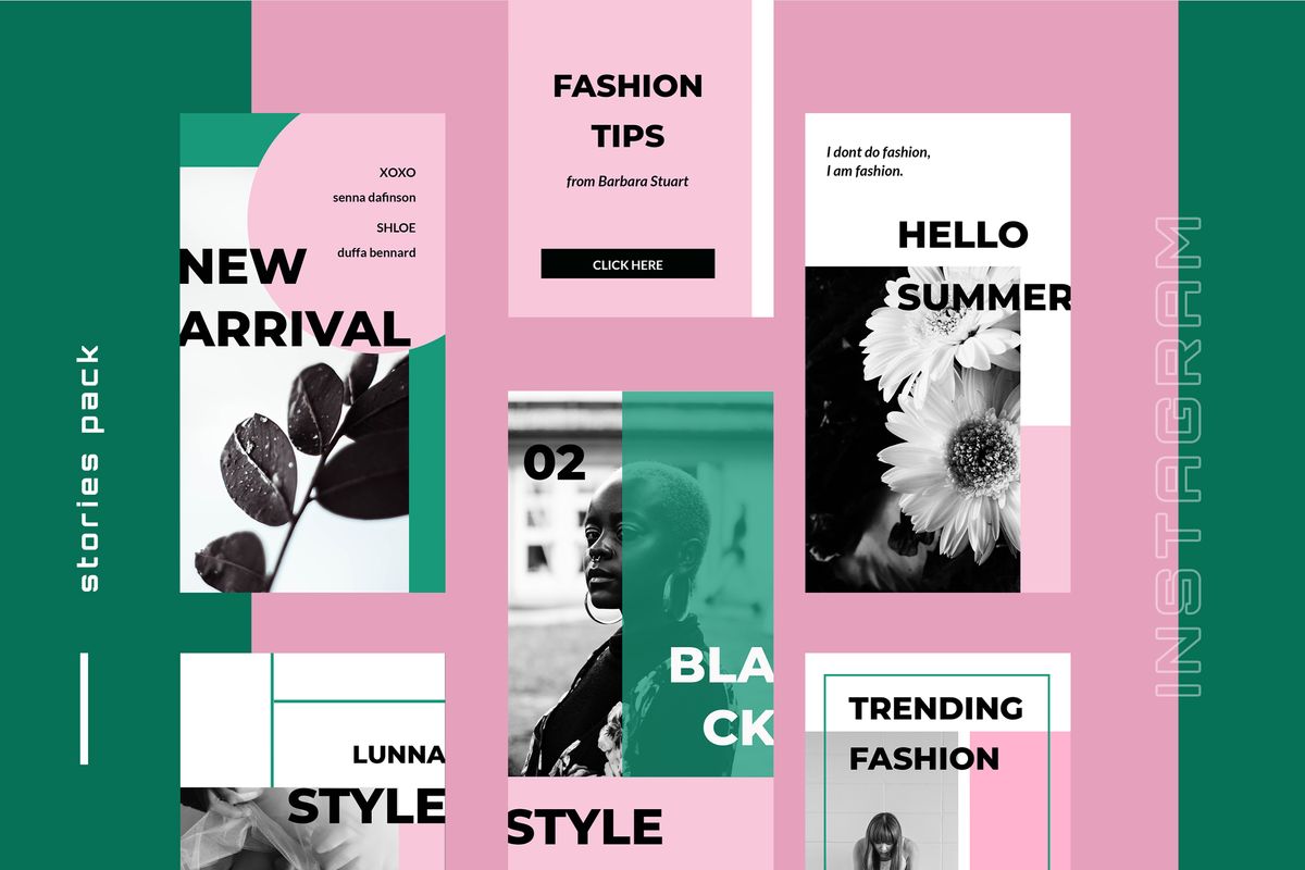 Download Шаблон для соцсетей "Lunna - Instagram Stories Social Media Template" / Lunna - Instagram Stories Social Media Template - Шаблон для соцсетей на тему графика 