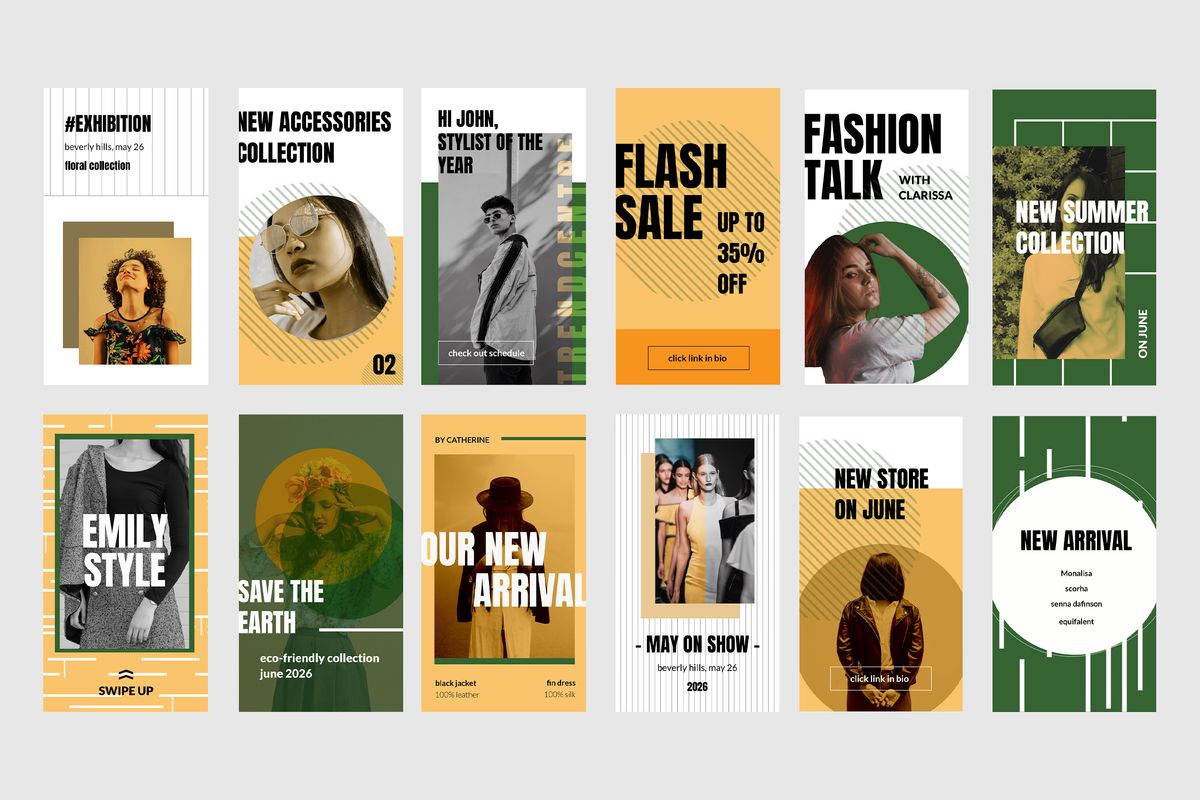 Download Шаблон для соцсетей "Graffin - Instagram Stories Social Media Template" / Graffin - Instagram Stories Social Media Template - Шаблон для соцсетей на тему графика 