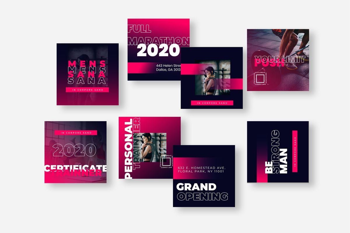 Download Шаблон для соцсетей "Eight - Duo Tone Instagram Post Social Media Template" / Eight - Duo Tone Instagram Post Social Media Template - Шаблон для соцсетей на тему графика 