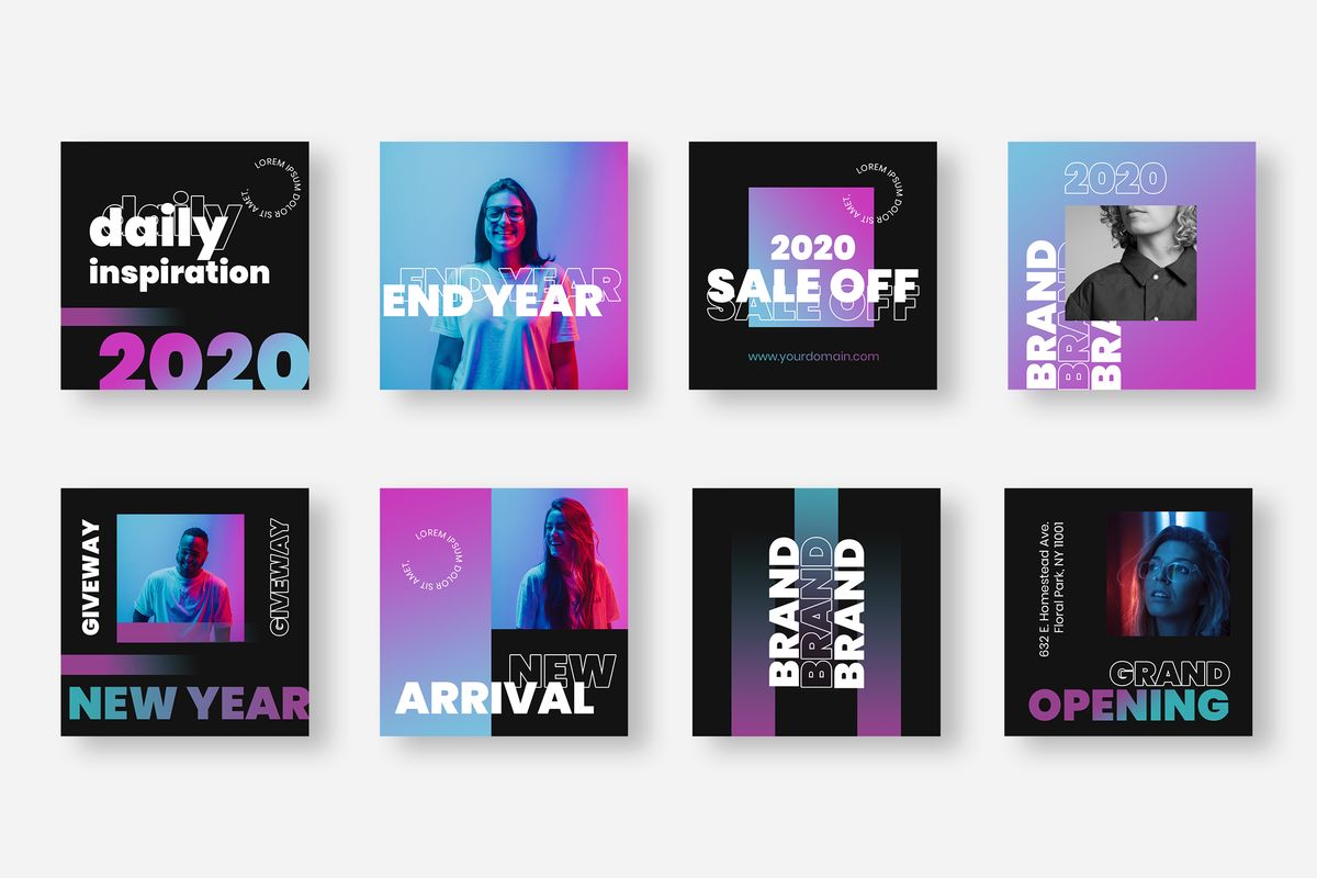 Download Шаблон для соцсетей "Seven - Duo Tone Instagram Post Social Media Template" / Seven - Duo Tone Instagram Post Social Media Template - Шаблон для соцсетей на тему графика 