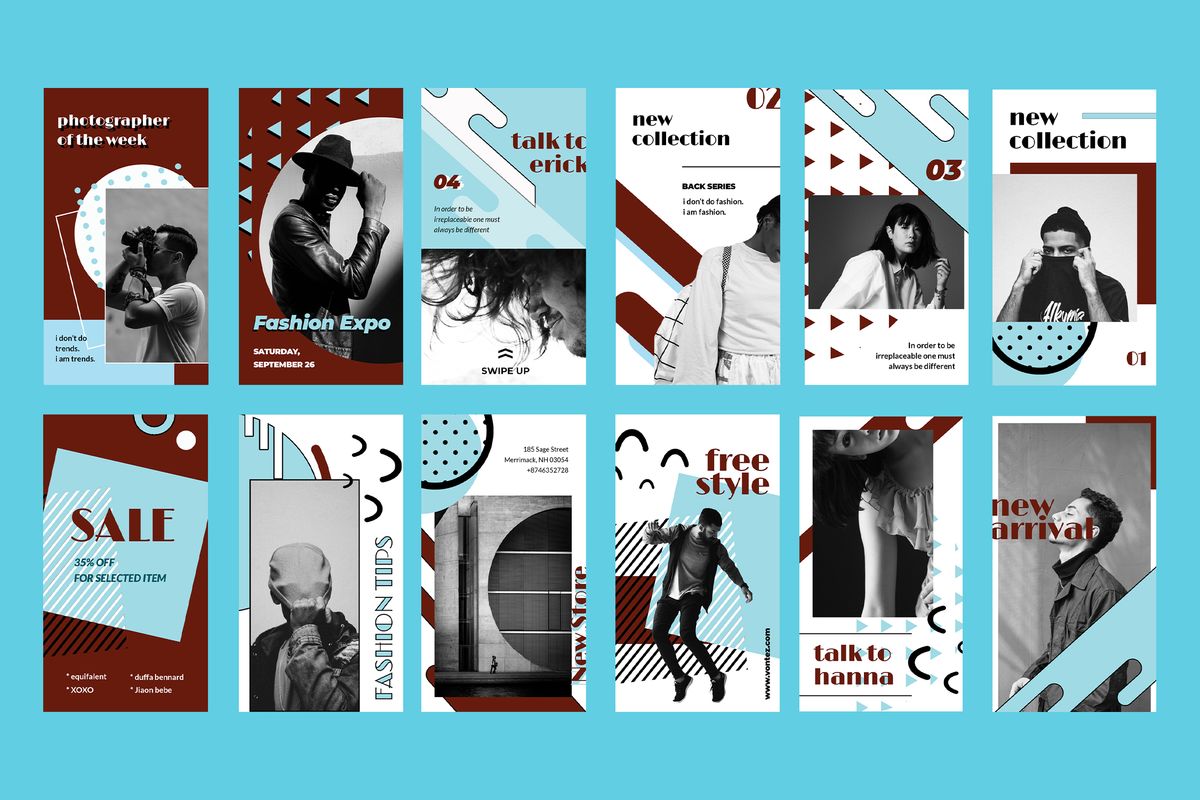 Download Шаблон для соцсетей "Vontez - Instagram Stories Social Media Template" / Vontez - Instagram Stories Social Media Template - Шаблон для соцсетей на тему графика 