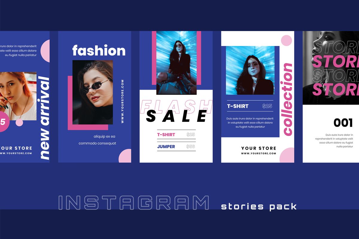 Download Шаблон для соцсетей "Retrofa Four - Instagram Stories Social Media Template" / Retrofa Four - Instagram Stories Social Media Template - Шаблон для соцсетей на тему графика 