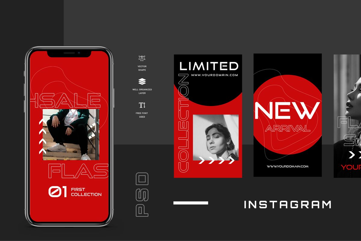 Download Шаблон для соцсетей "Retrofa Two - Instagram Stories Social Media Template" / Retrofa Two - Instagram Stories Social Media Template - Шаблон для соцсетей на тему графика 