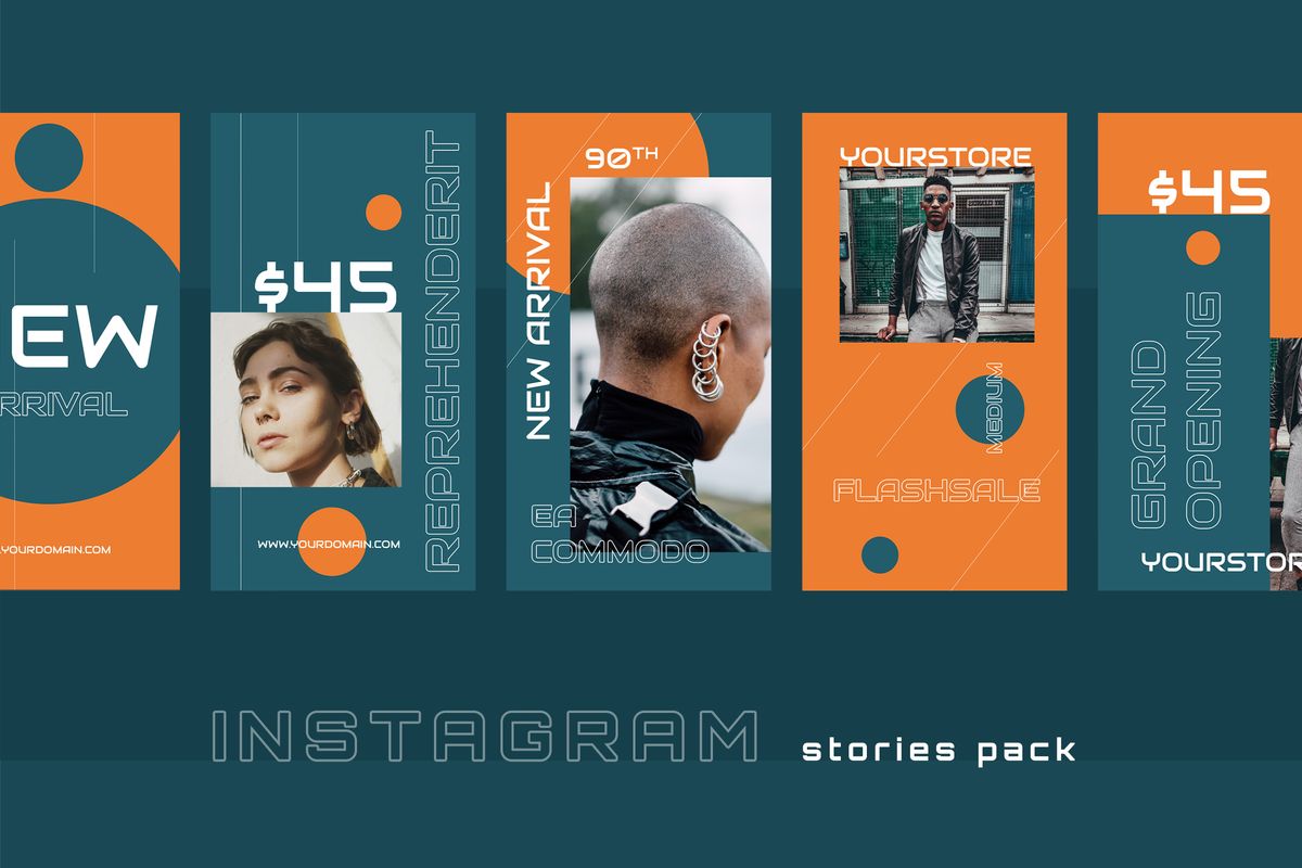 Download Шаблон для соцсетей "Retrofa One - Instagram Stories Social Media Template" / Retrofa One - Instagram Stories Social Media Template - Шаблон для соцсетей на тему графика 