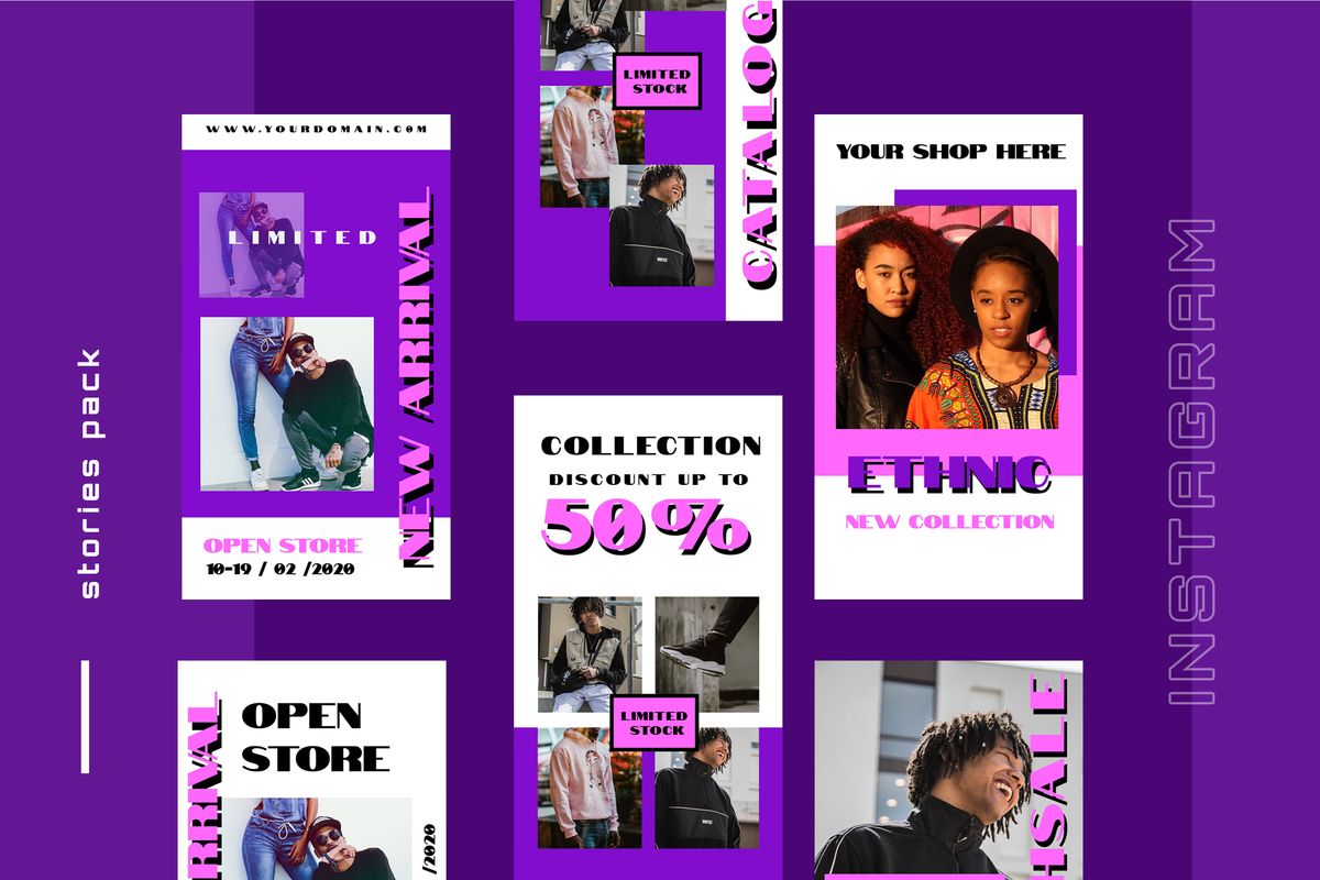 Download Шаблон для соцсетей "Vionna  - Duo Tone Instagram Stories Social Media Template" / Vionna  - Duo Tone Instagram Stories Social Media Template - Шаблон для соцсетей на тему графика 