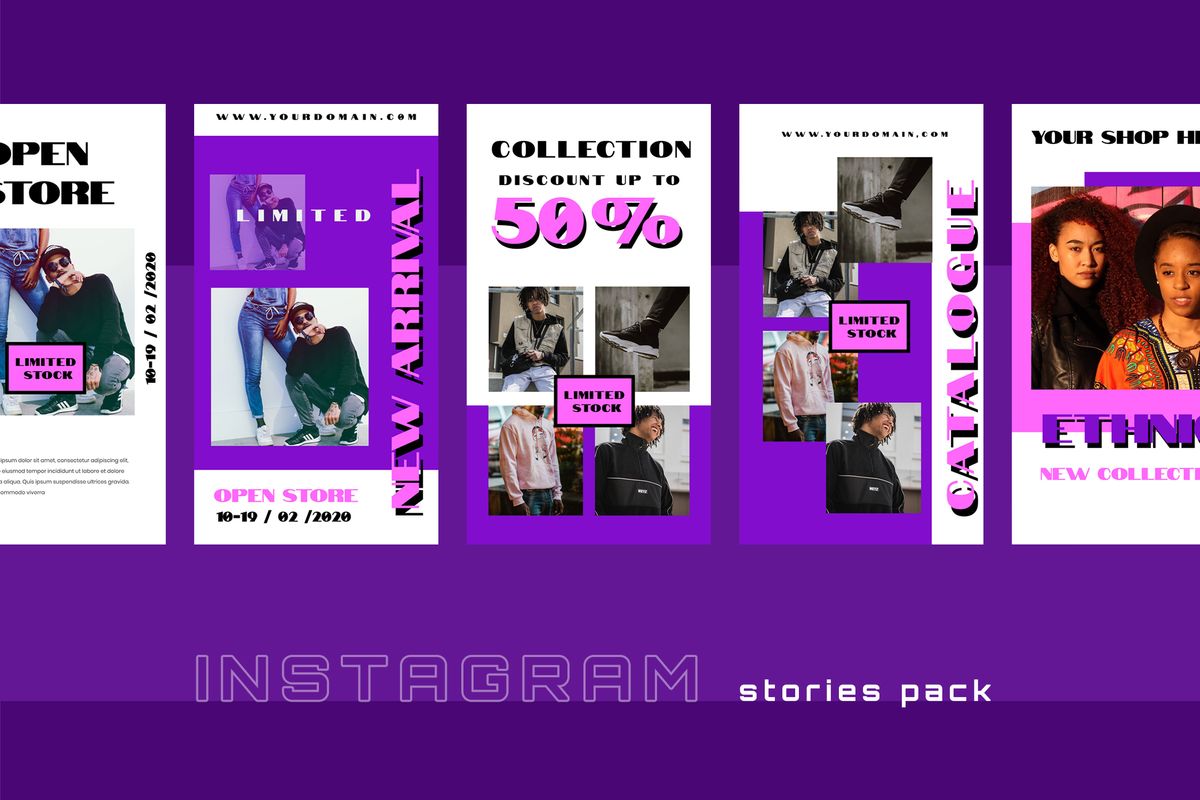 Download Шаблон для соцсетей "Vionna  - Duo Tone Instagram Stories Social Media Template" / Vionna  - Duo Tone Instagram Stories Social Media Template - Шаблон для соцсетей на тему графика 