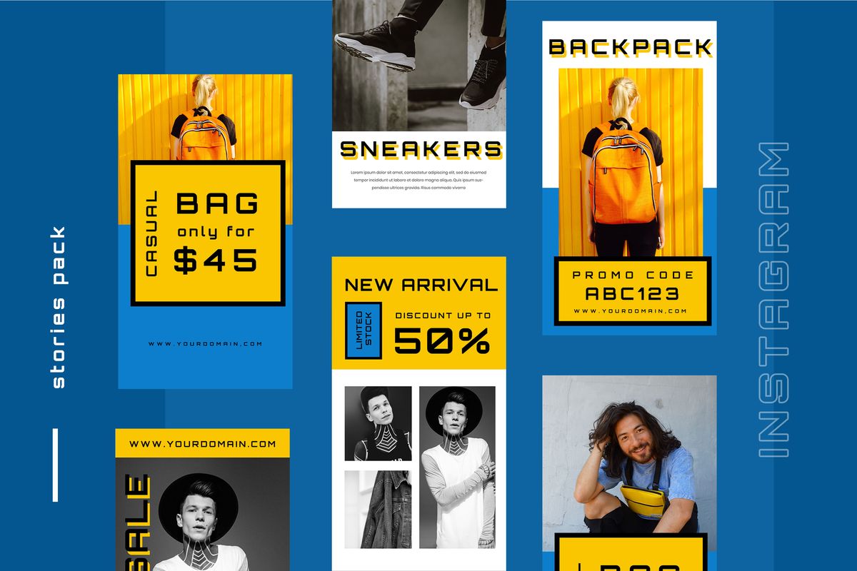 Download Шаблон для соцсетей "Blues  - Duo Tone Instagram Stories Social Media Template" / Blues  - Duo Tone Instagram Stories Social Media Template - Шаблон для соцсетей на тему графика 