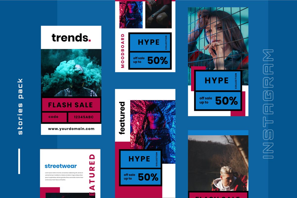 Download Шаблон для соцсетей "Redvo  - Duo Tone Instagram Stories Social Media Template" / Redvo  - Duo Tone Instagram Stories Social Media Template - Шаблон для соцсетей на тему графика 