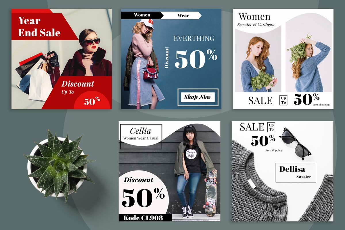 Download Шаблон для соцсетей "Promota  -  Kit Social Media Template" / Promota  -  Kit Social Media Template - Шаблон для соцсетей на тему графика 