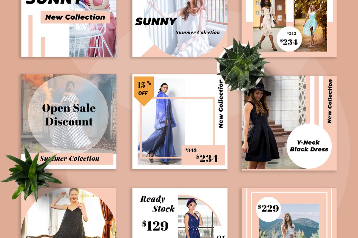 Download Шаблон для соцсетей "Claretta  - Instagram Post Social Media Template" / Claretta  - Instagram Post Social Media Template - Шаблон для соцсетей на тему графика 