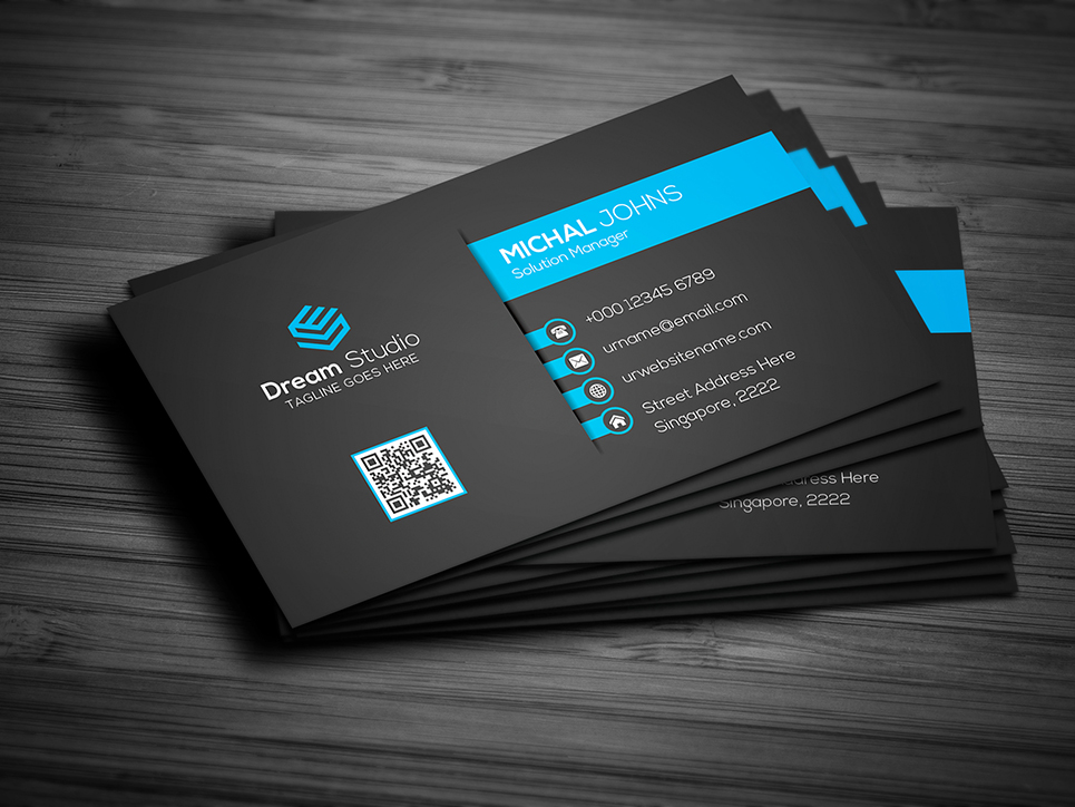 Download Фирменный стиль "Modern Professional Business Card - Corporate Identity Template" / Modern Professional Business Card - Corporate Identity Template - Фирменный стиль на тему графика abstract art black and white blue business bundle card clean colorful cool corporate creative divergent dreamstudio-eg elegant minimal minimalist personal