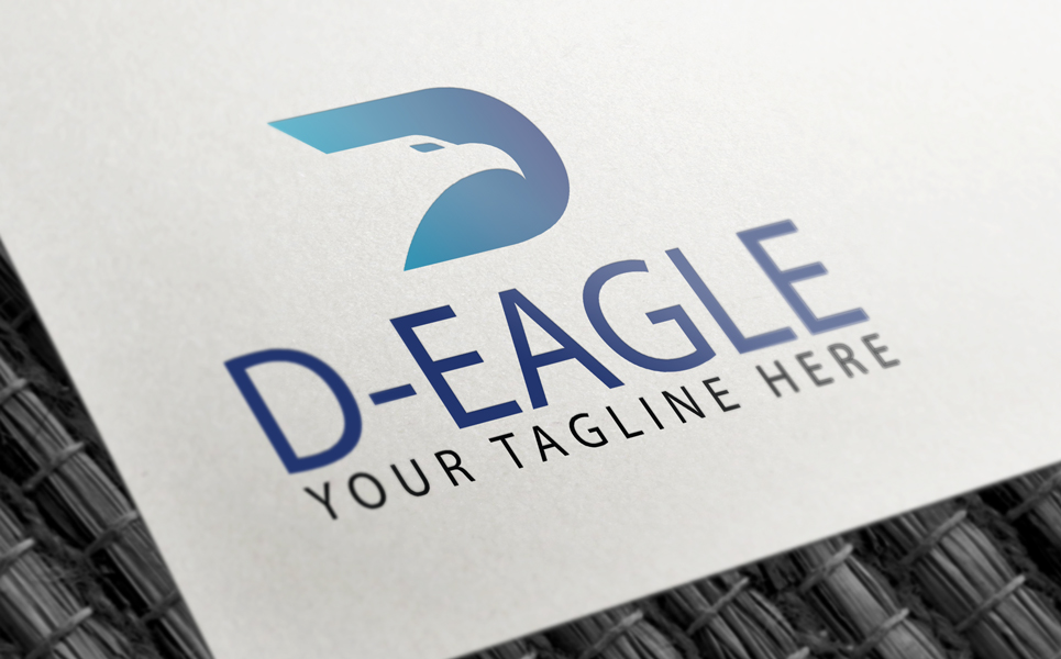 Download Шаблон логотипа "D eagle Logo Template" / D eagle Logo Template - Шаблон логотипа на тему графика letter d business services eagle hawk bird modern